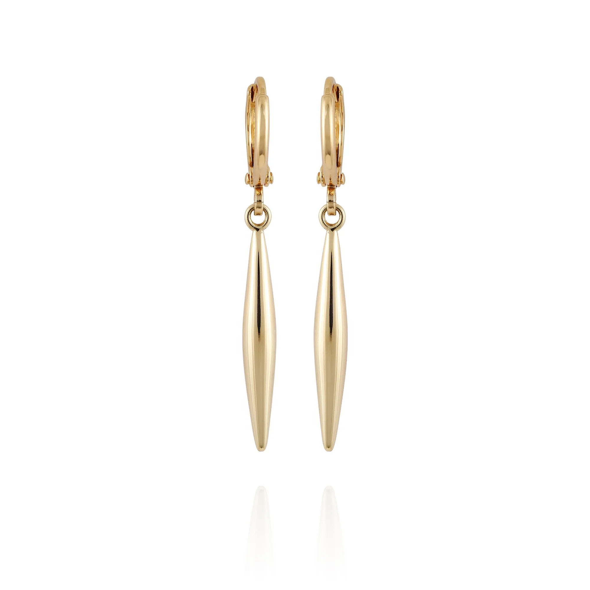 Goldtone Spear Dangle Huggie Hoop Dangle Drop Earrings sold by Vince Camuto