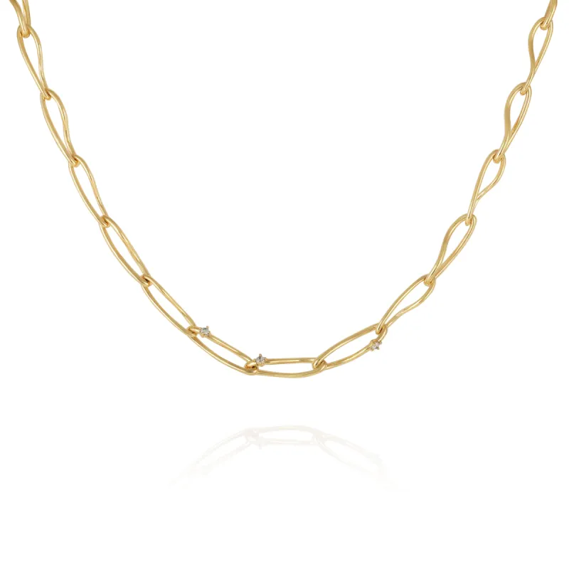 Goldtone Twisted Link Chain Necklace sold by Vince Camuto
