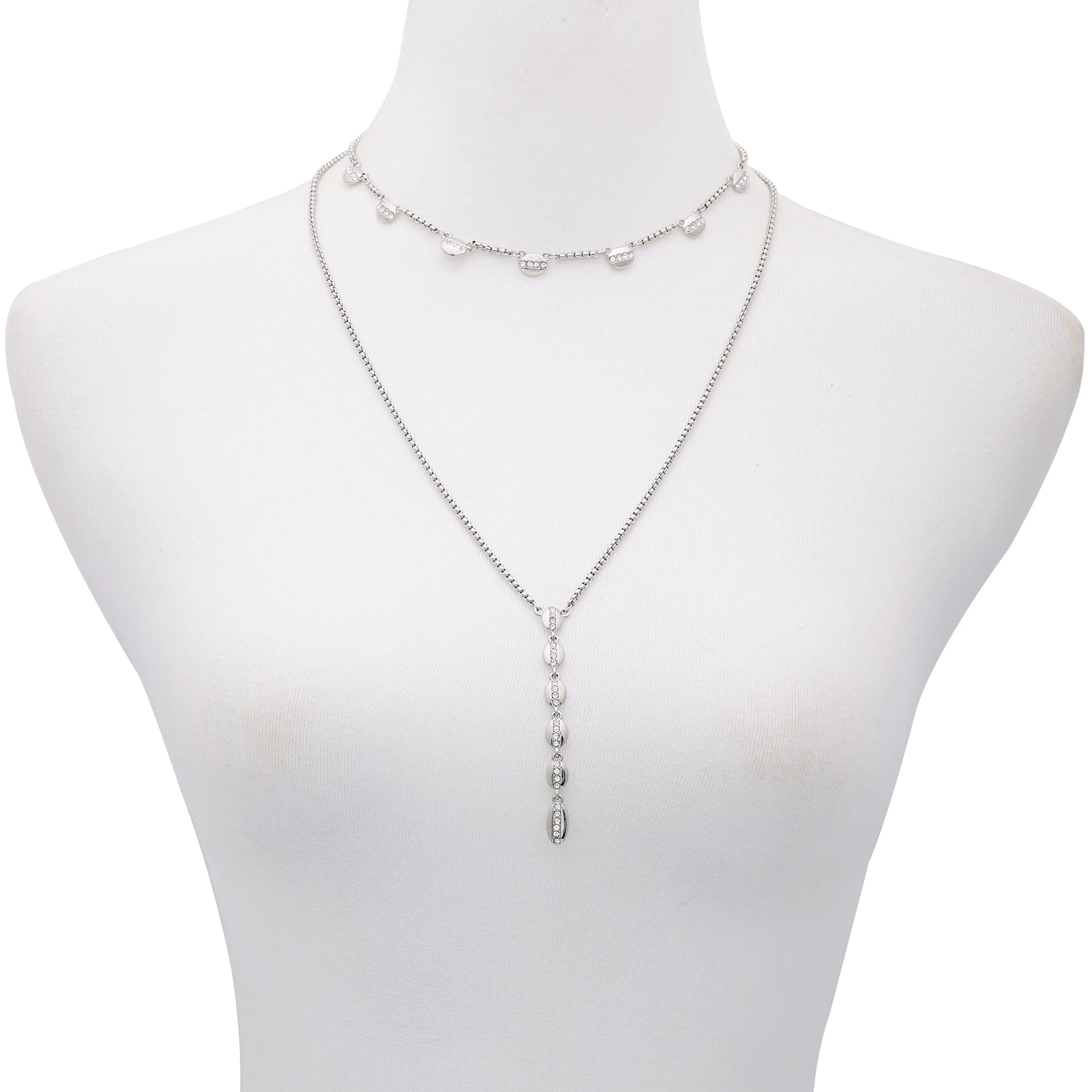 Crystal Layered Necklace sold by Vince Camuto product image thumbnail 2