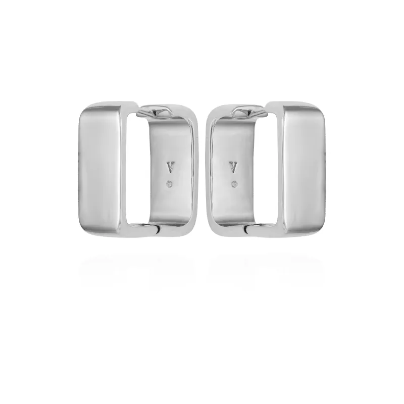 Brass Rectangle Hoop Earrings sold by Vince Camuto