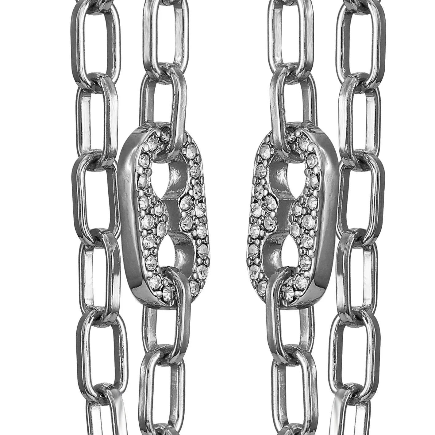 Silvertone Cable Chain Link Dangle Drop Earrings sold by Vince Camuto product image thumbnail 2