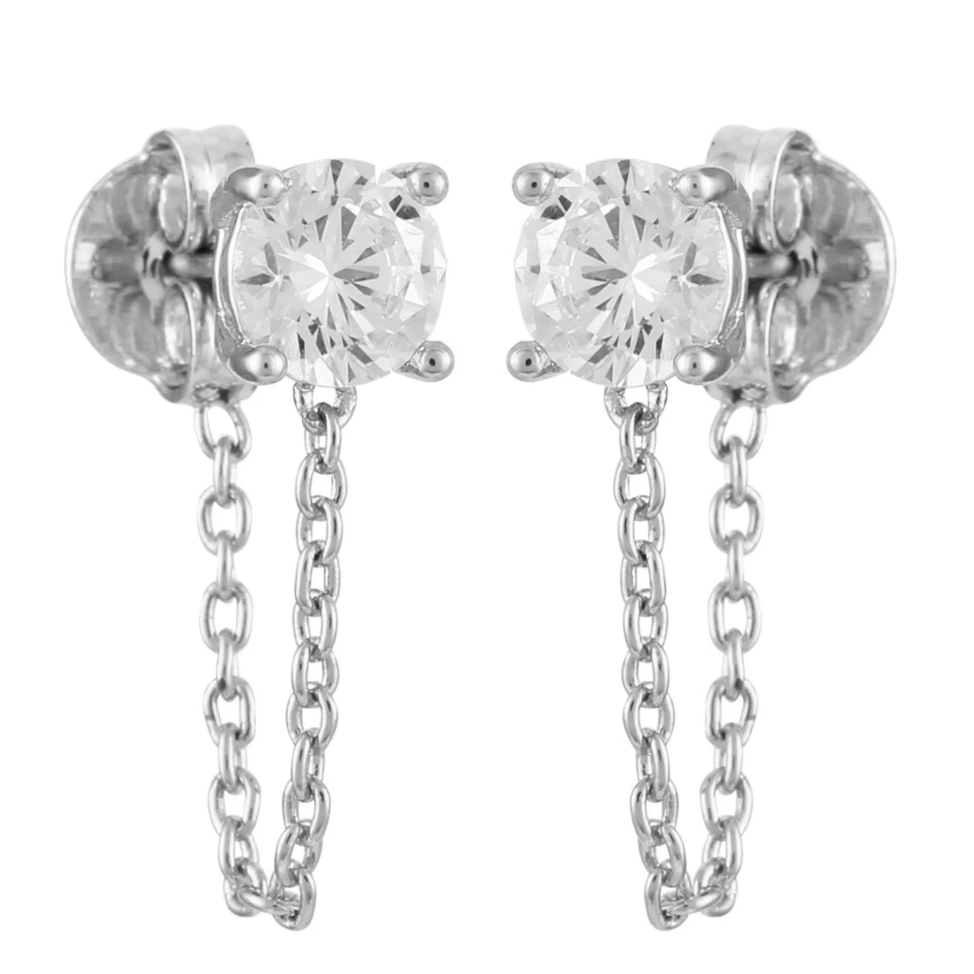 Crystal Stud Chain Dangle Drop Earrings sold by Vince Camuto product image thumbnail 2