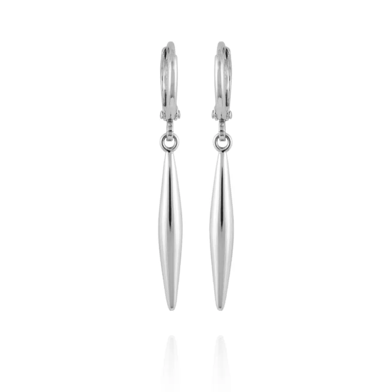 Silvertone Spear Dangle Huggie Hoop Drop Earrings sold by Vince Camuto