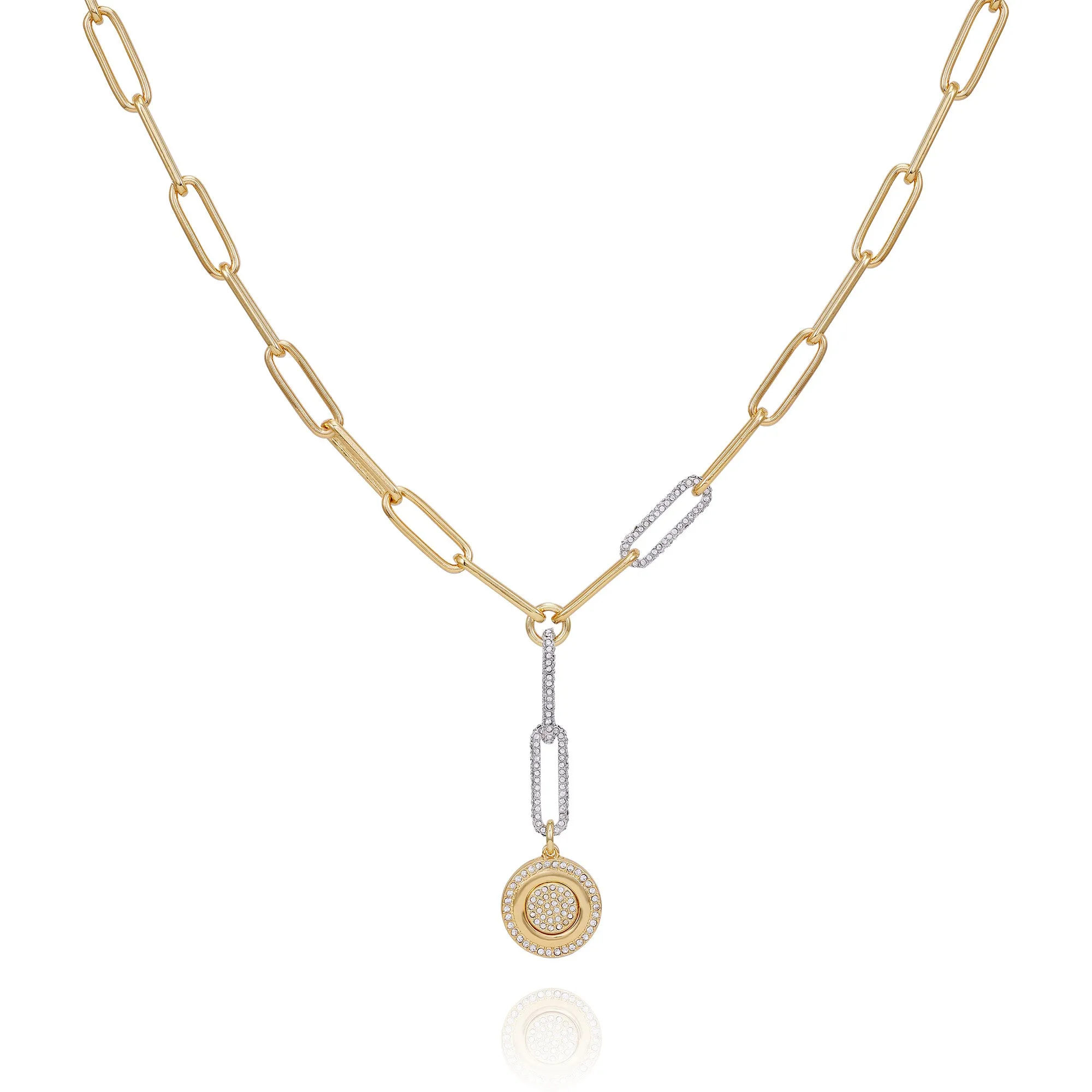 Two Tone Coin Pendant Y Necklace sold by Vince Camuto