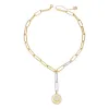 Two Tone Coin Pendant Y Necklace sold by Vince Camuto