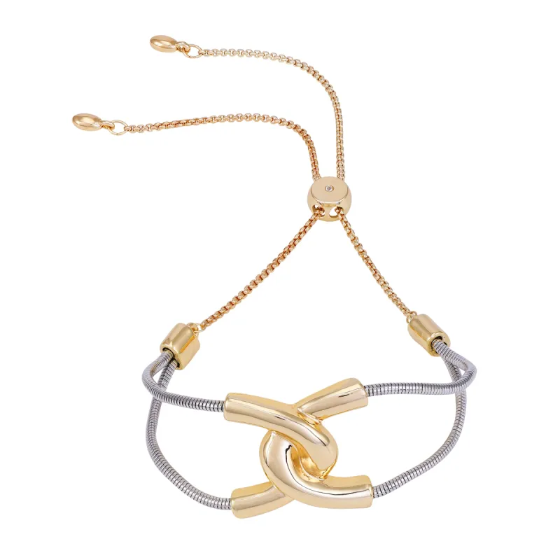 Two Tone Interlocked Link Slider Bracelet sold by Vince Camuto