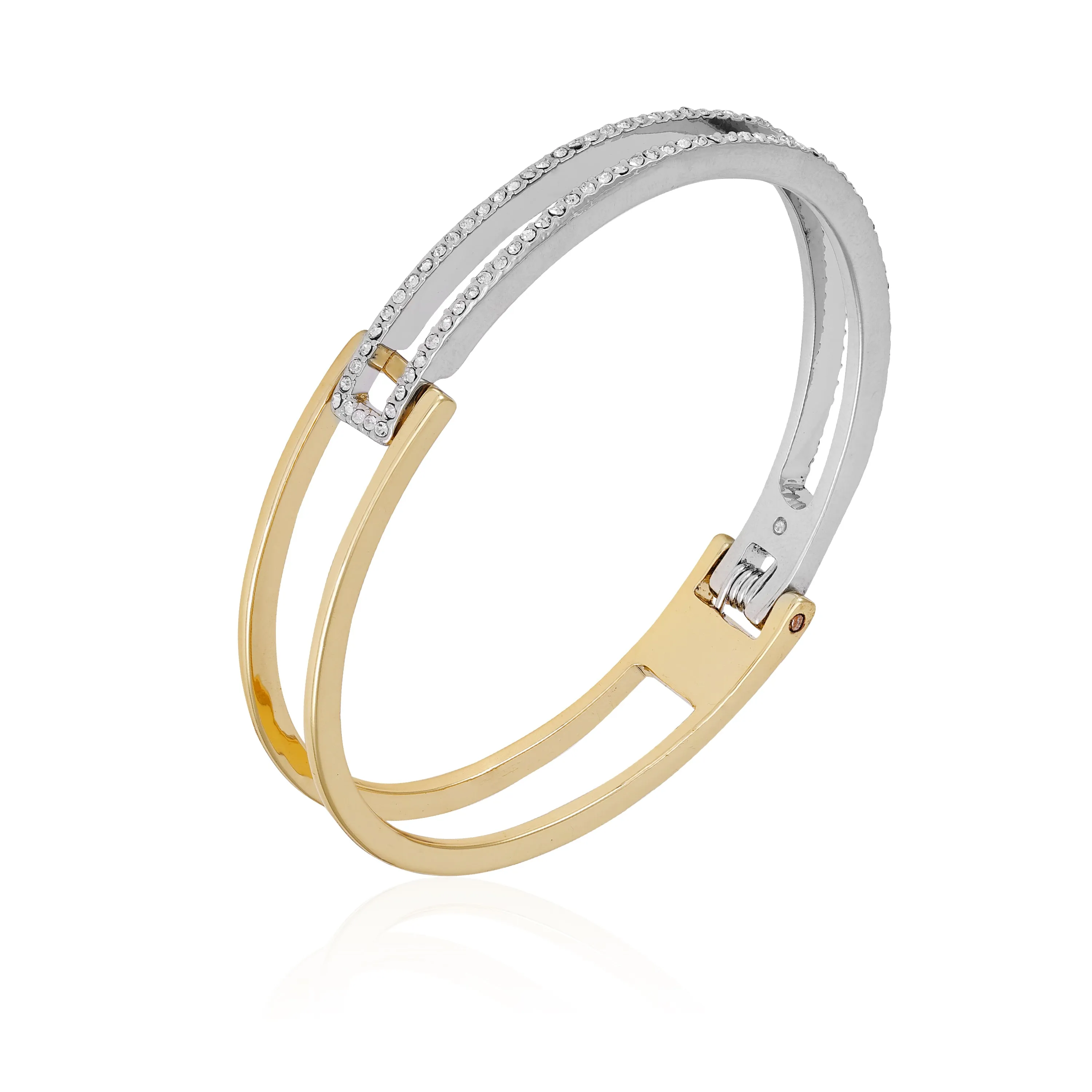 Two Tone Glass Stone Cuff Bracelet sold by Vince Camuto