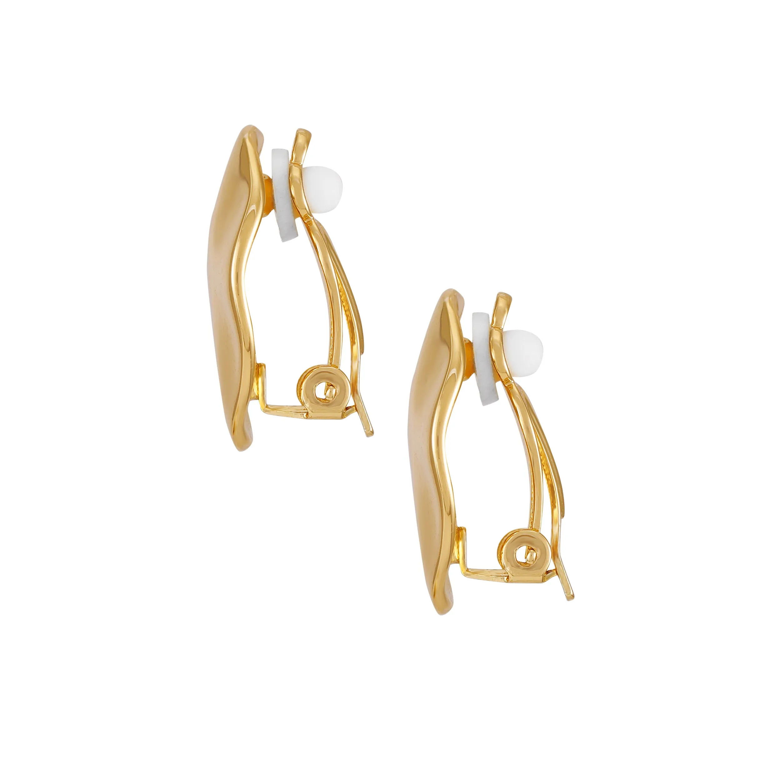 Goldtone Organic Round Clip On Earrings sold by Vince Camuto product image thumbnail 3