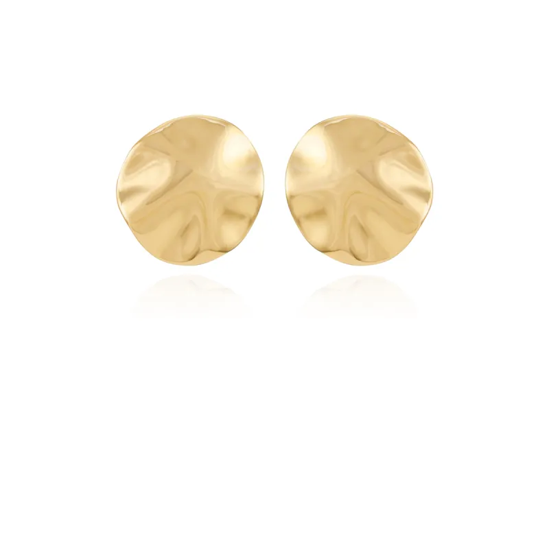 Goldtone Organic Round Clip On Earrings sold by Vince Camuto