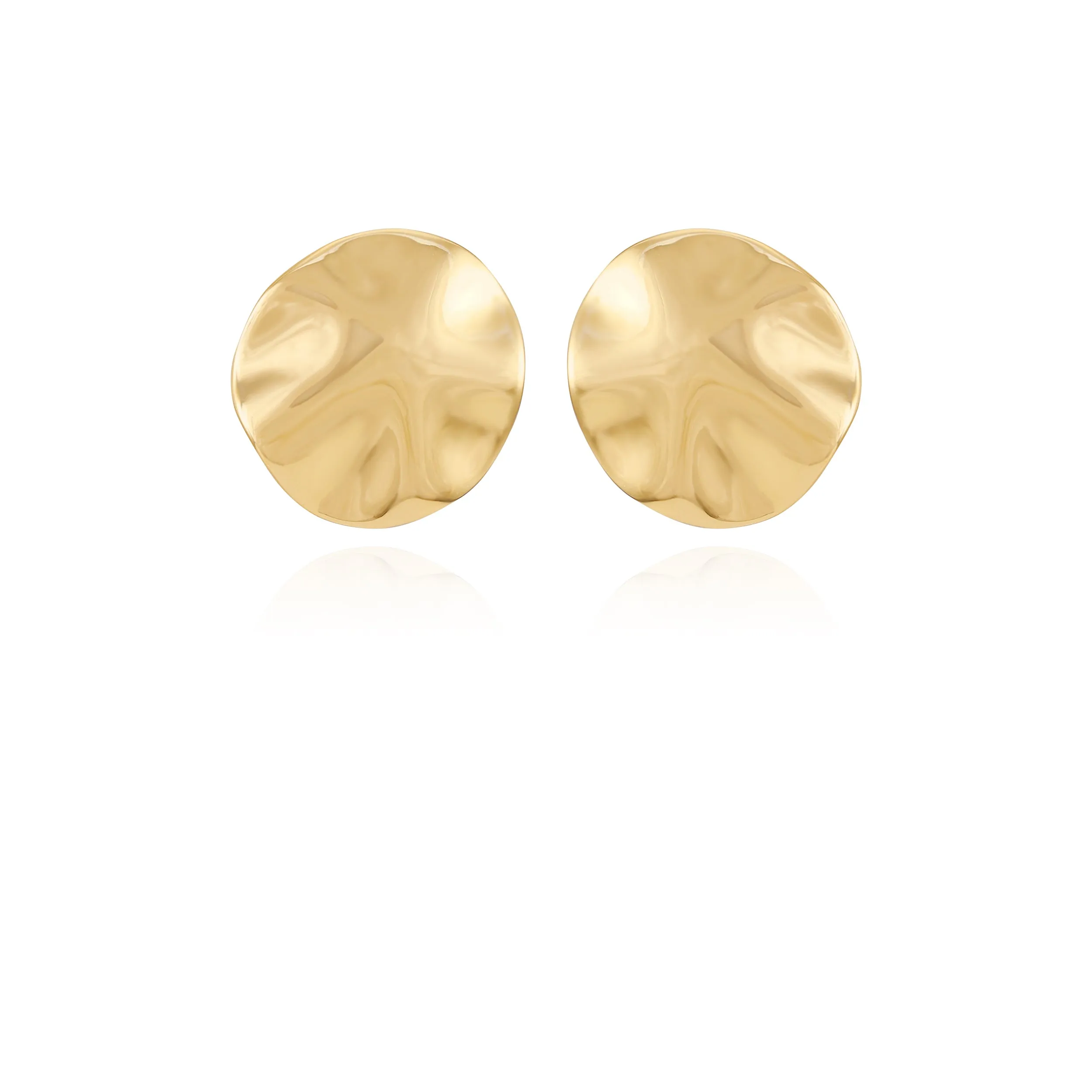 Goldtone Organic Round Clip On Earrings sold by Vince Camuto