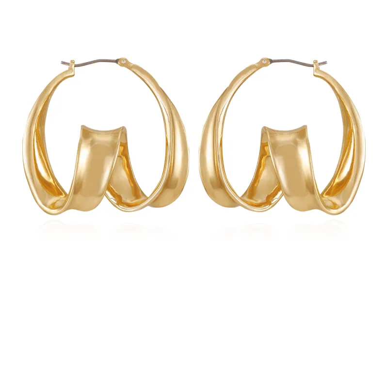 Goldtone Spiral Hoop Earrings sold by Vince Camuto