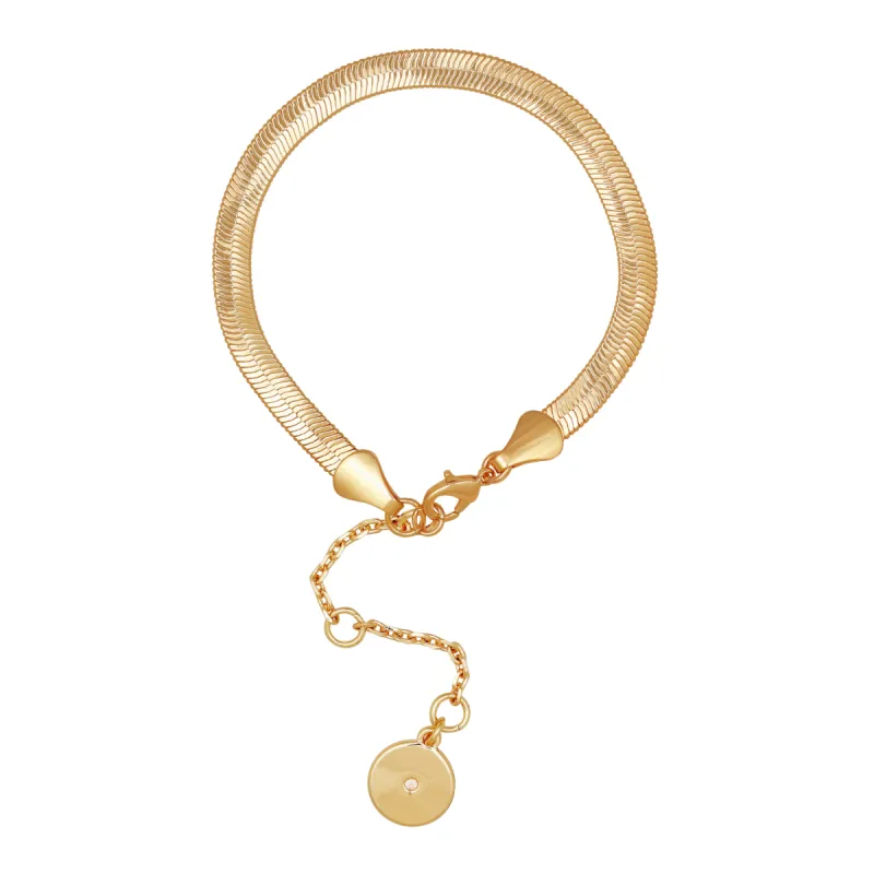 Goldtone Herringbone Chain Bracelet sold by Vince Camuto