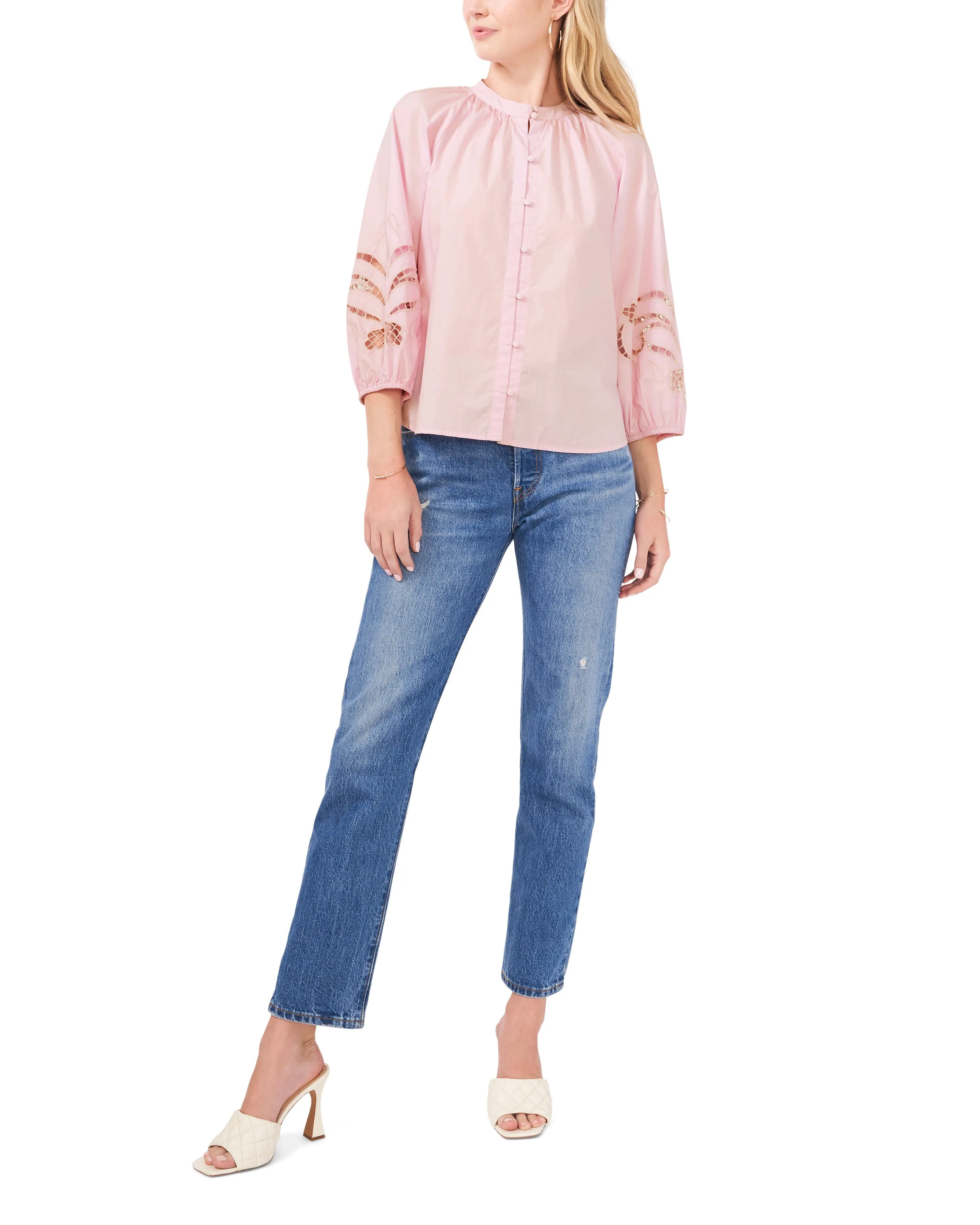 Openwork-Detail Shirt sold by Vince Camuto