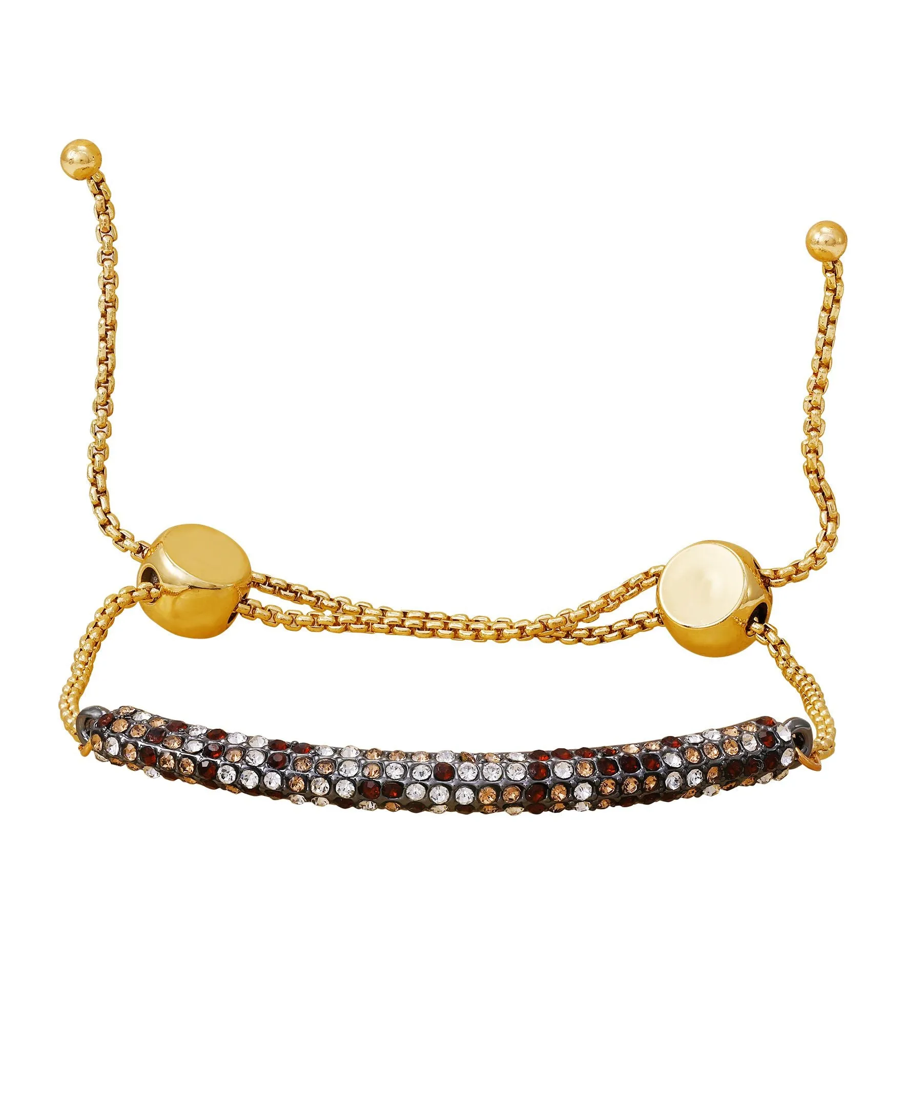 Goldtone Multi Crystal Stone Slider Bracelet sold by Vince Camuto