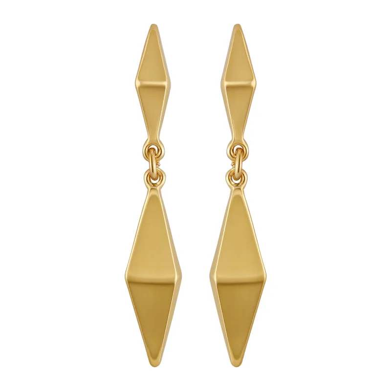 Geometric Goldtone Drop Earrings sold by Vince Camuto