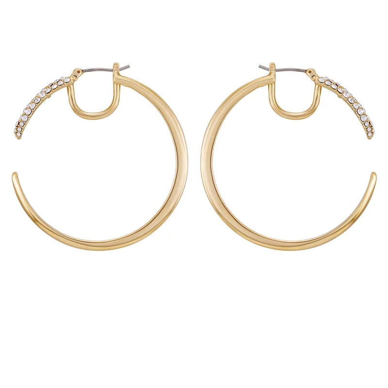 Crystal Pavé Large Hoop Earrings sold by Vince Camuto
