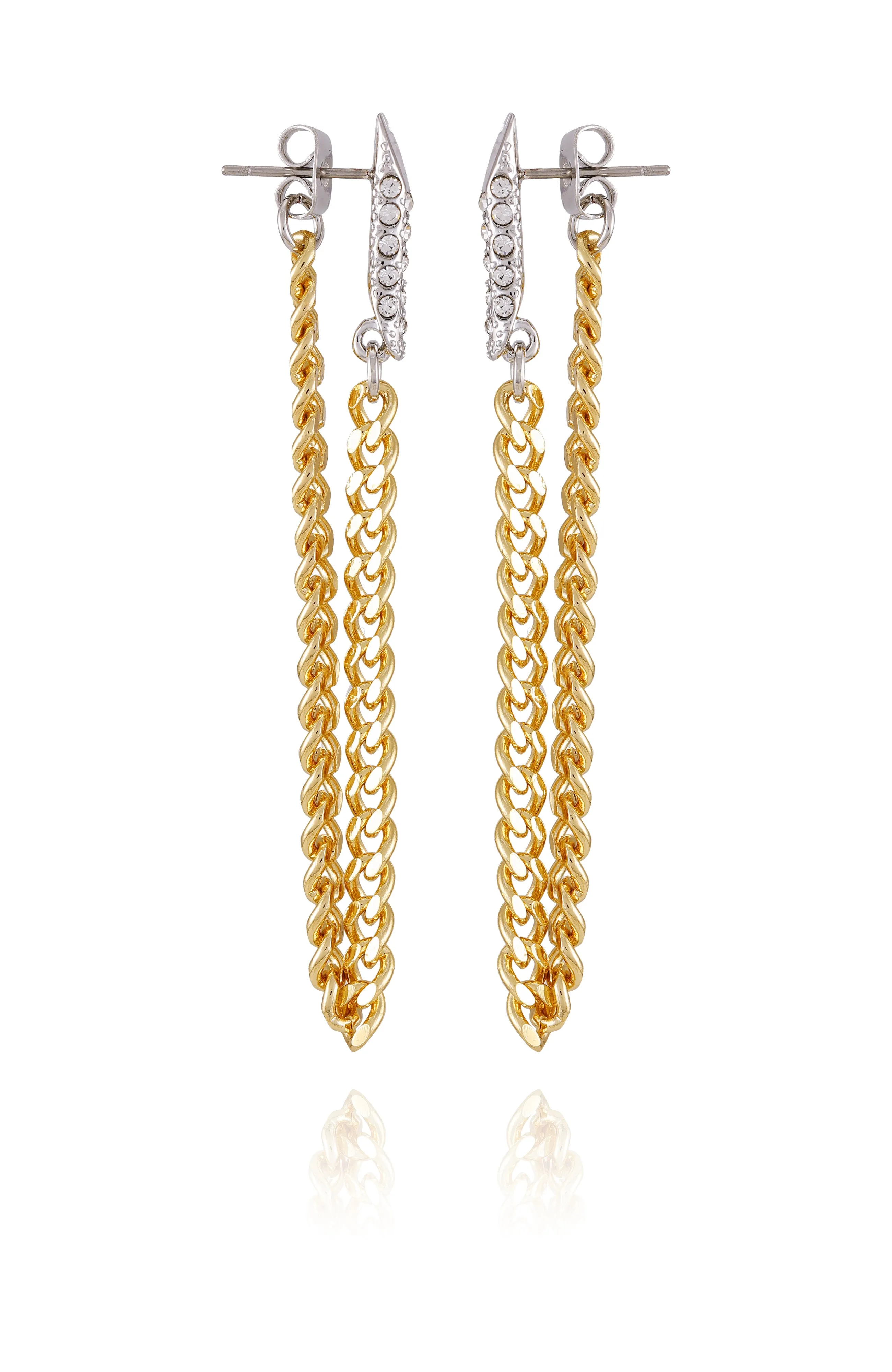Crystal Stone Chain Drop Statement Earrings sold by Vince Camuto product image thumbnail 2