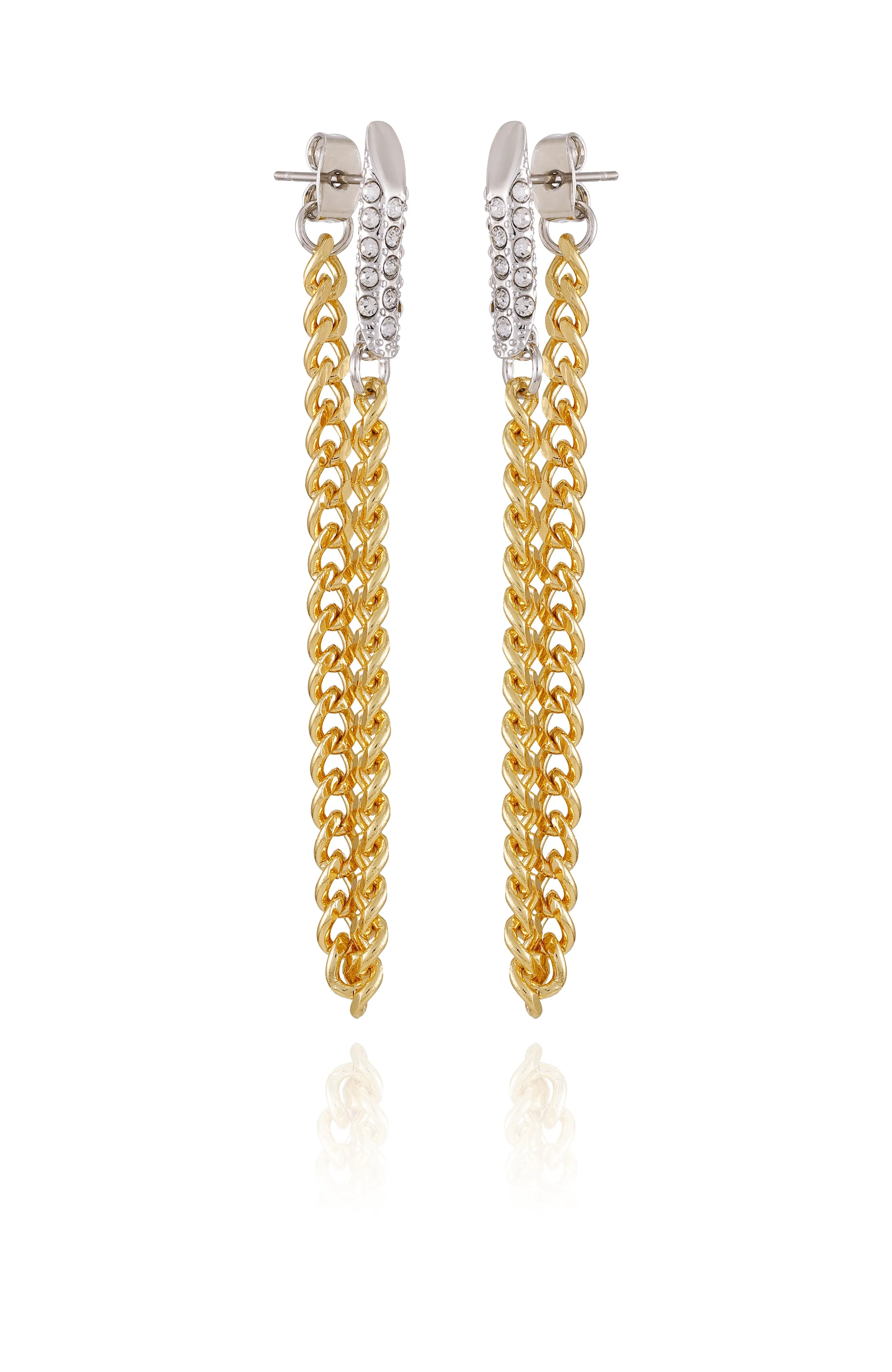 Crystal Stone Chain Drop Statement Earrings sold by Vince Camuto product image thumbnail 3
