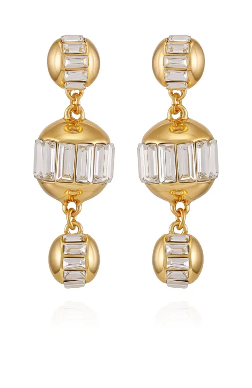 Goldtone Crystal Sphere Drop Earrings sold by Vince Camuto