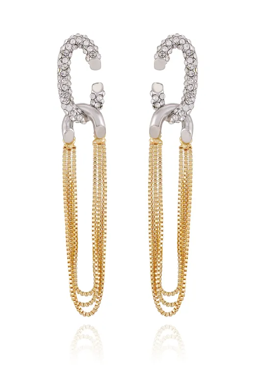 Twotone Link Chain Drop Dangle Earrings sold by Vince Camuto