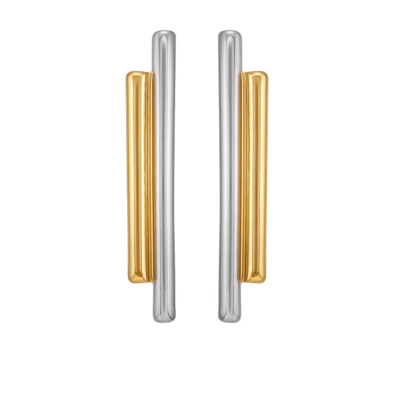 Two Tone Linear Earrings sold by Vince Camuto