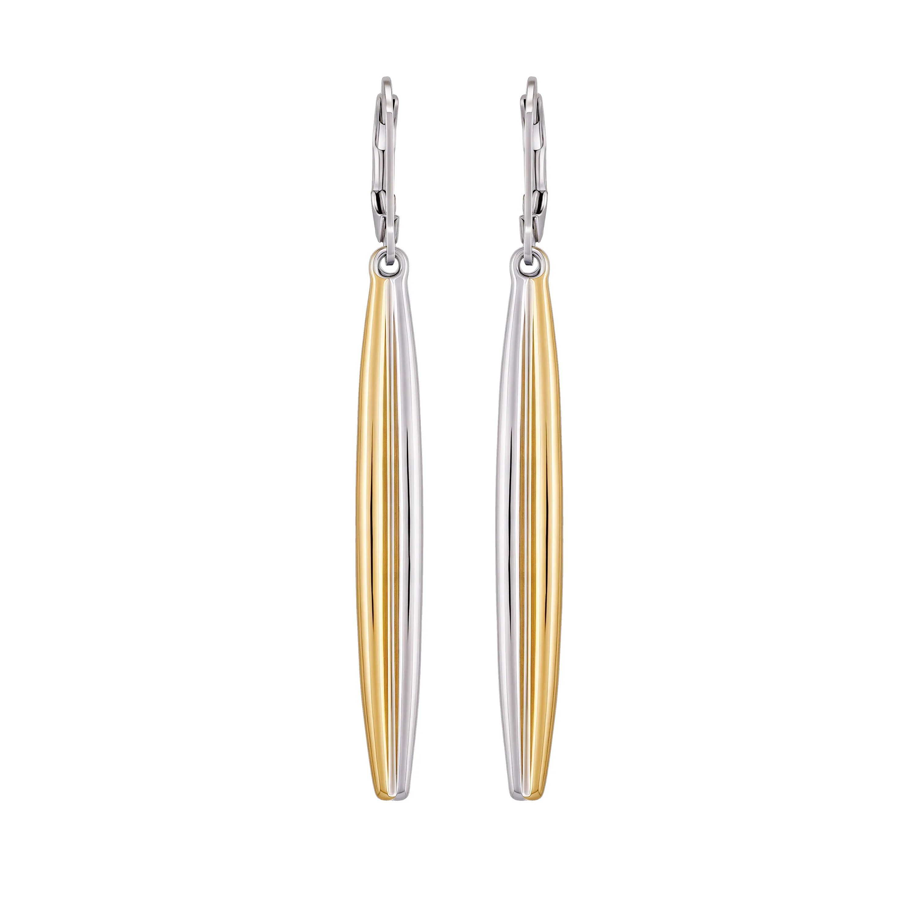 Two Tone Elongated Hoop Earrings sold by Vince Camuto