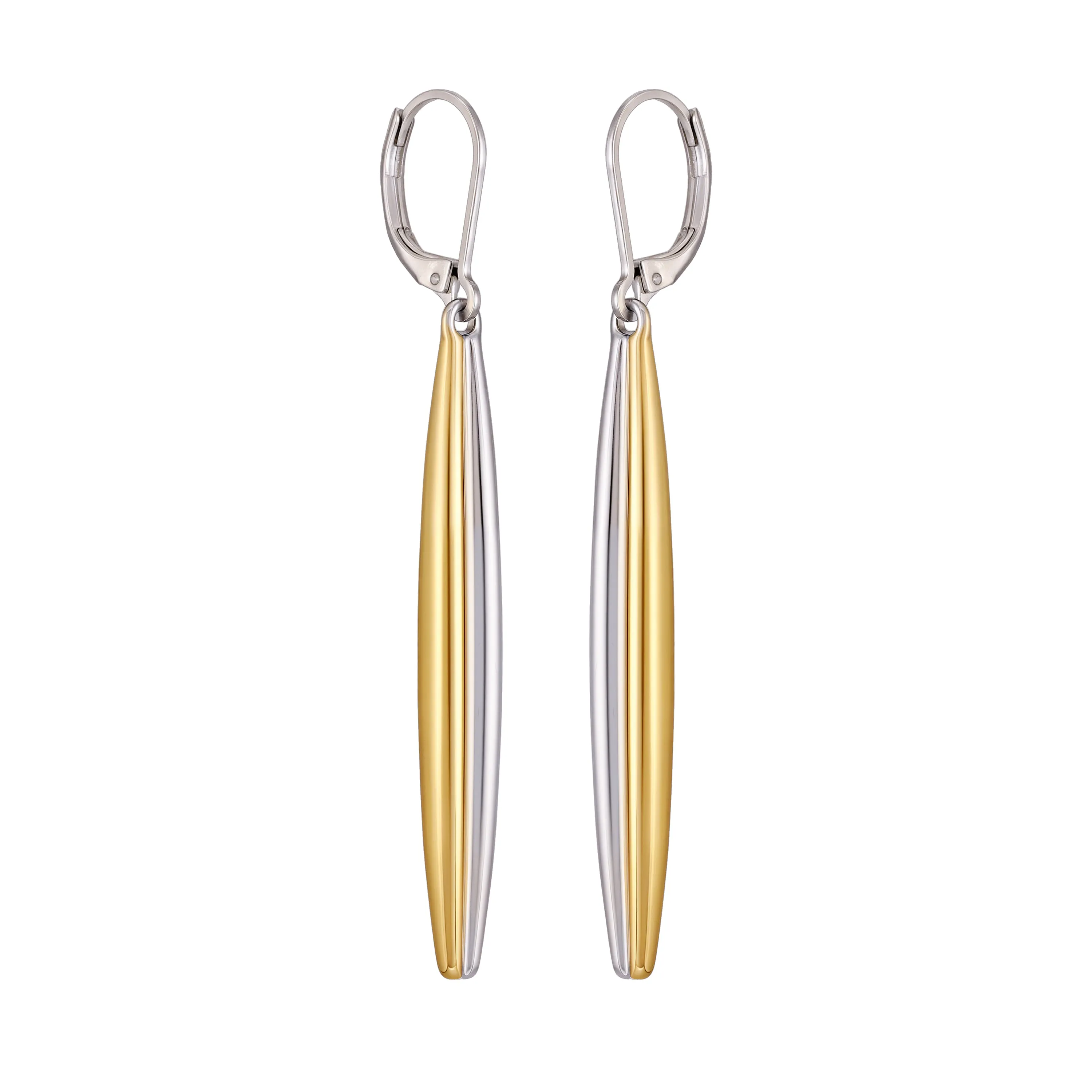 Two Tone Elongated Hoop Earrings sold by Vince Camuto product image thumbnail 2