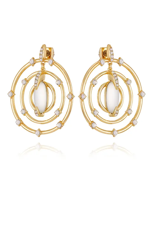 Statement Goldtone & Crystal Drop Earrings sold by Vince Camuto