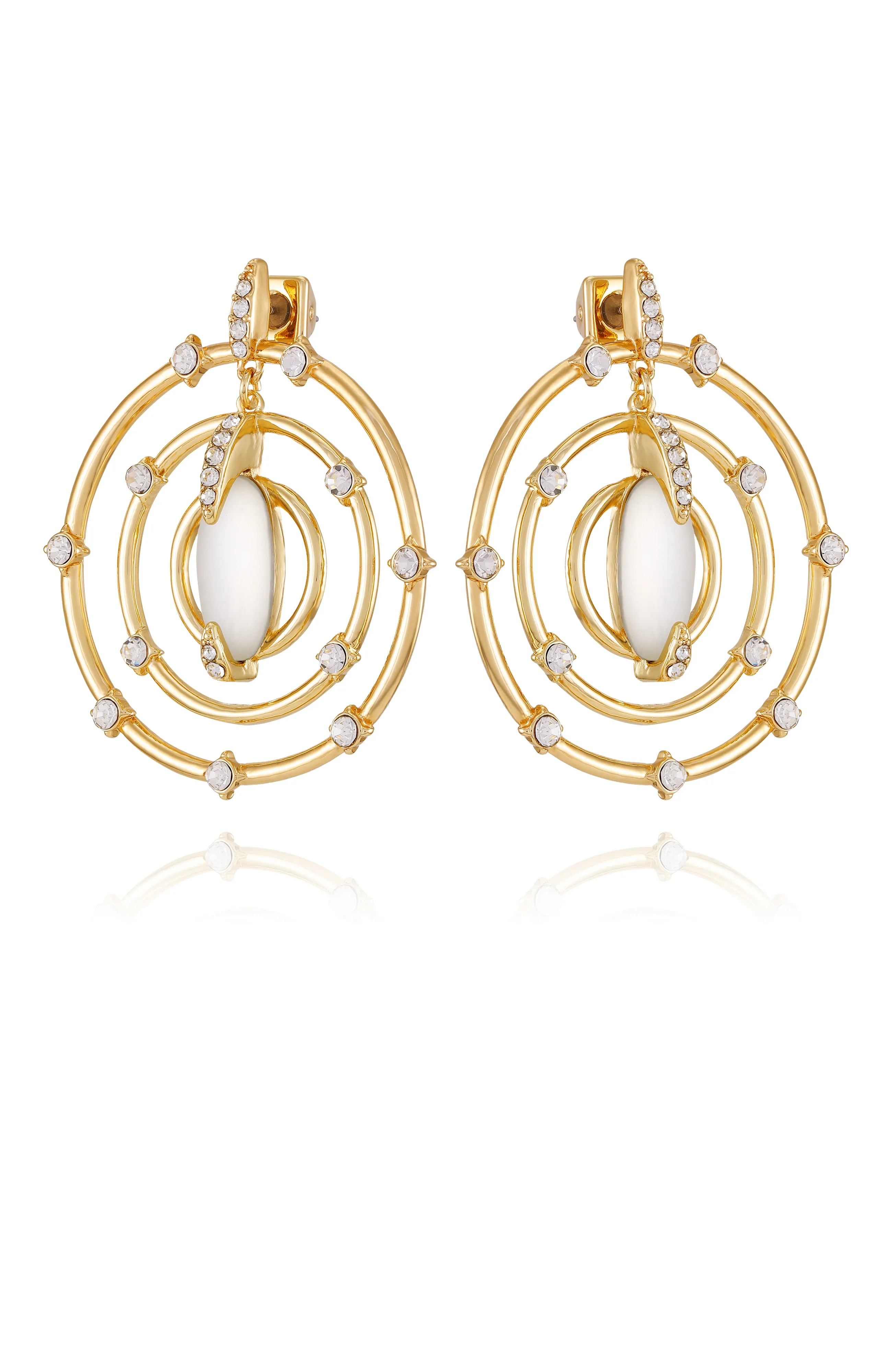 Statement Goldtone & Crystal Drop Earrings sold by Vince Camuto