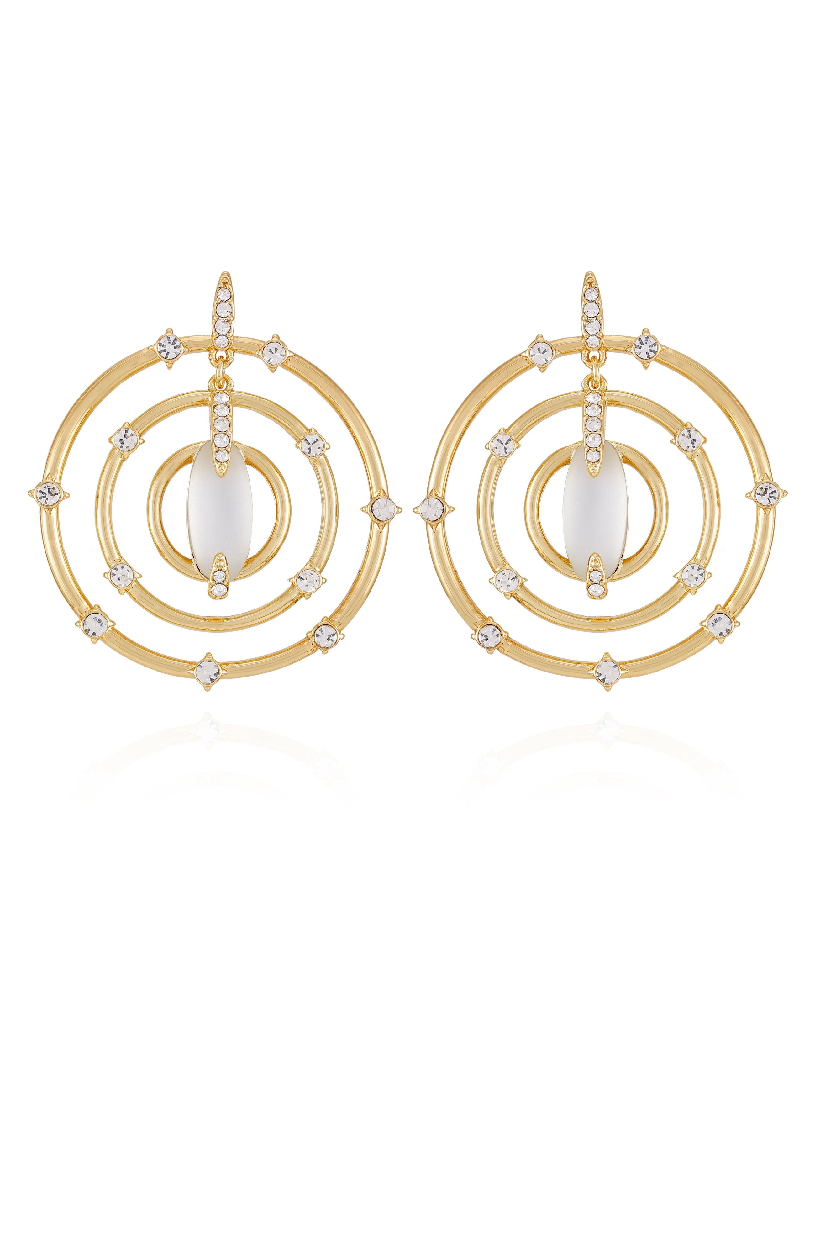 Statement Goldtone & Crystal Drop Earrings sold by Vince Camuto product image thumbnail 2