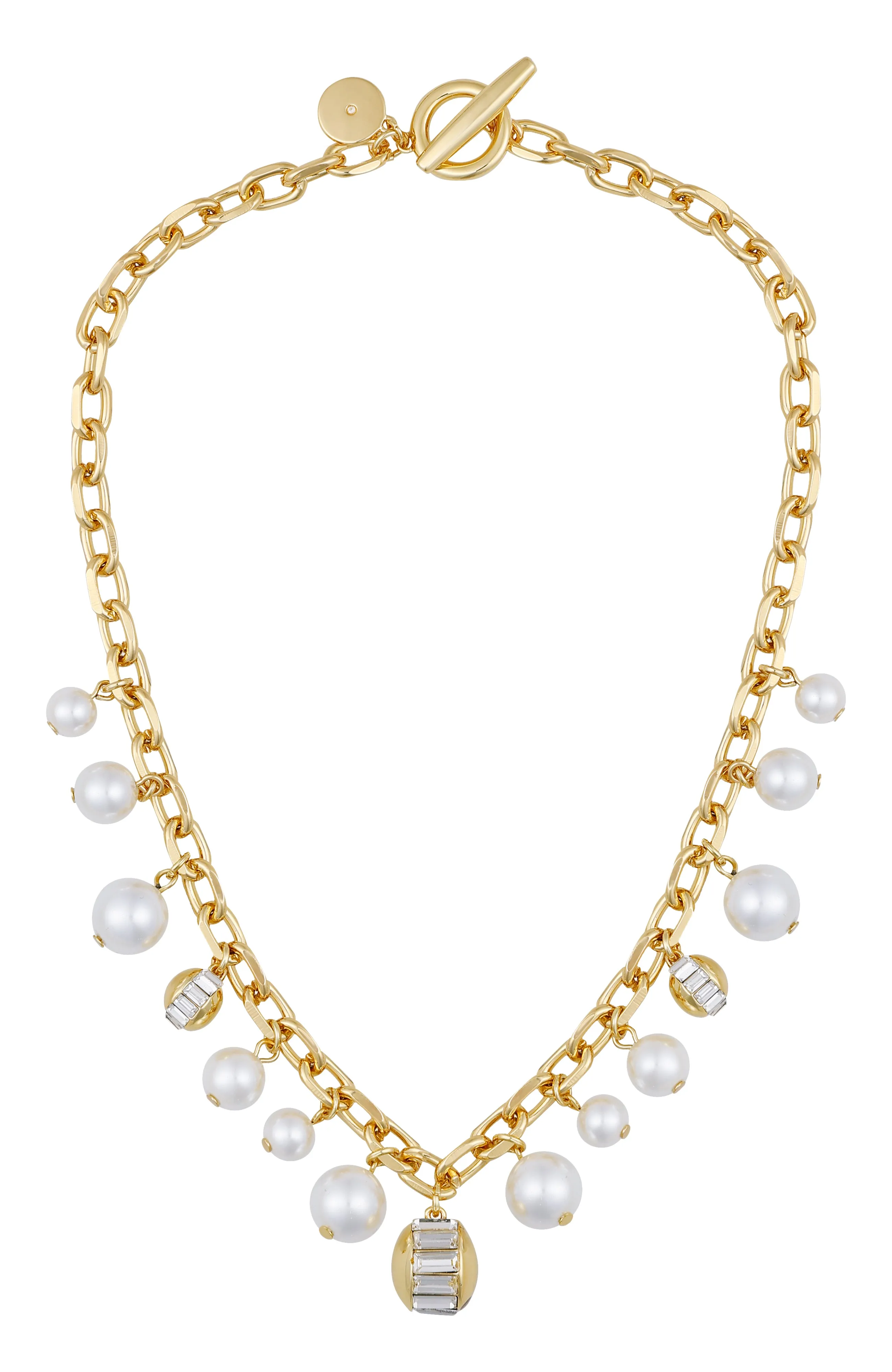Pearl Chain Link Toggle Necklace sold by Vince Camuto product image thumbnail 2