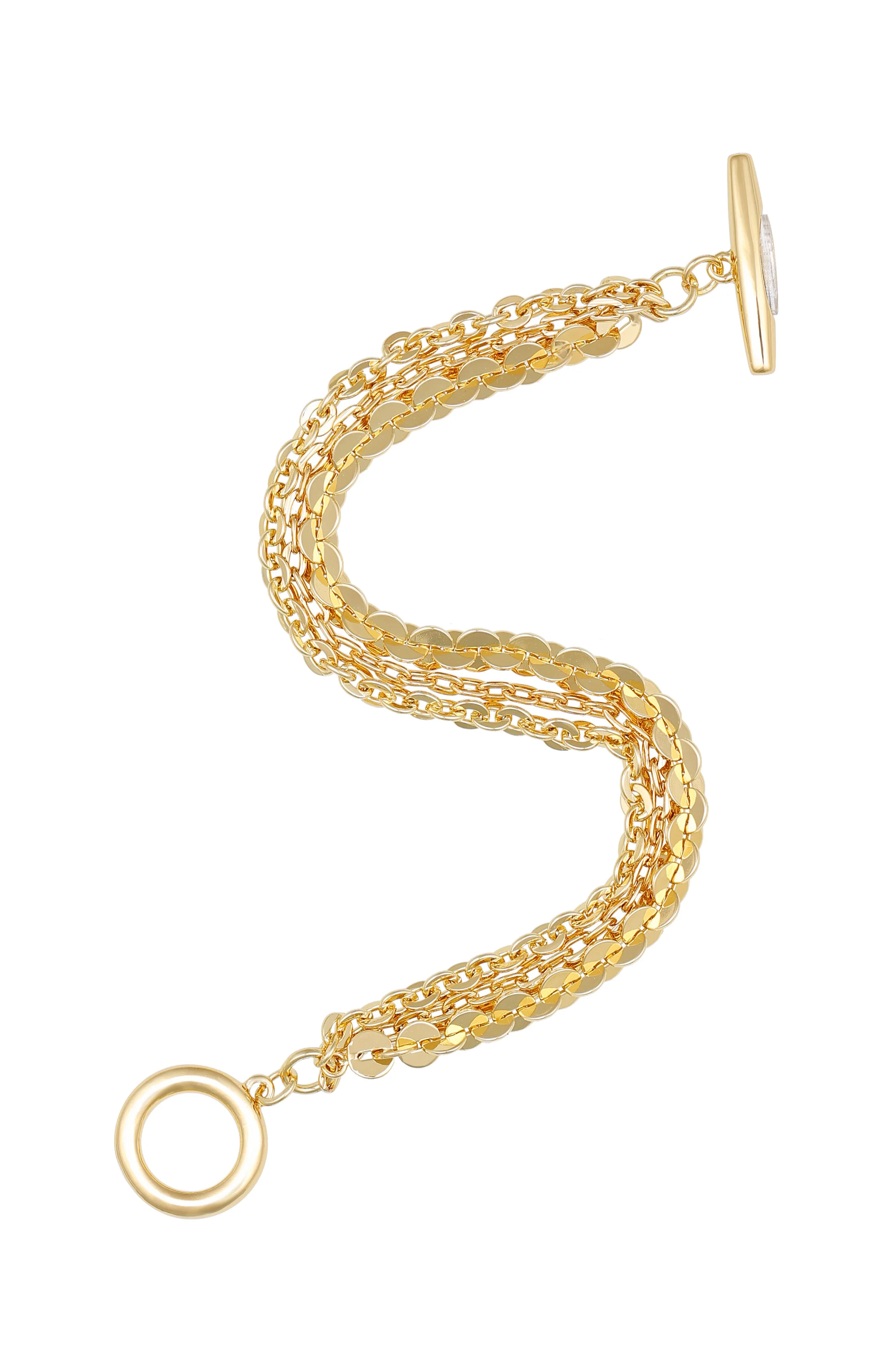 Multi Strand Goldtone Toggle Bracelet sold by Vince Camuto product image thumbnail 2