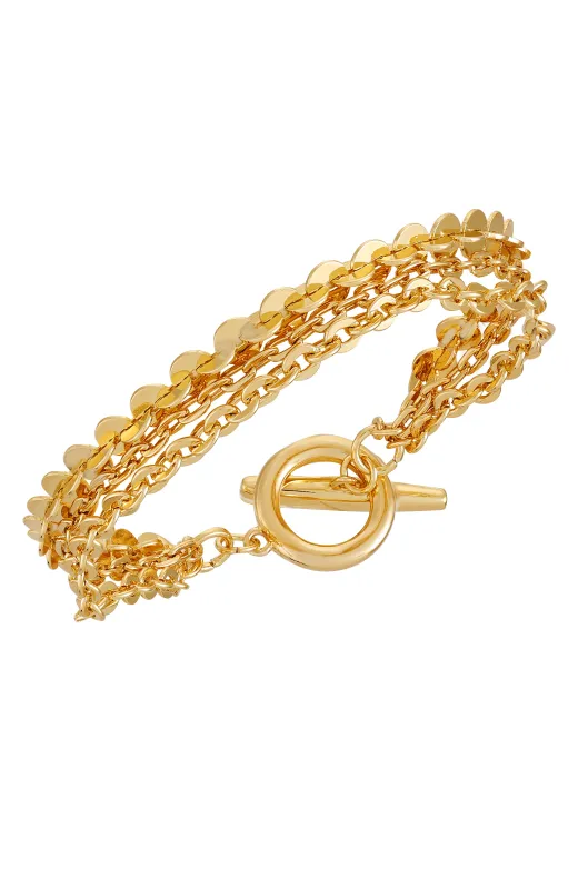 Multi Strand Goldtone Toggle Bracelet sold by Vince Camuto