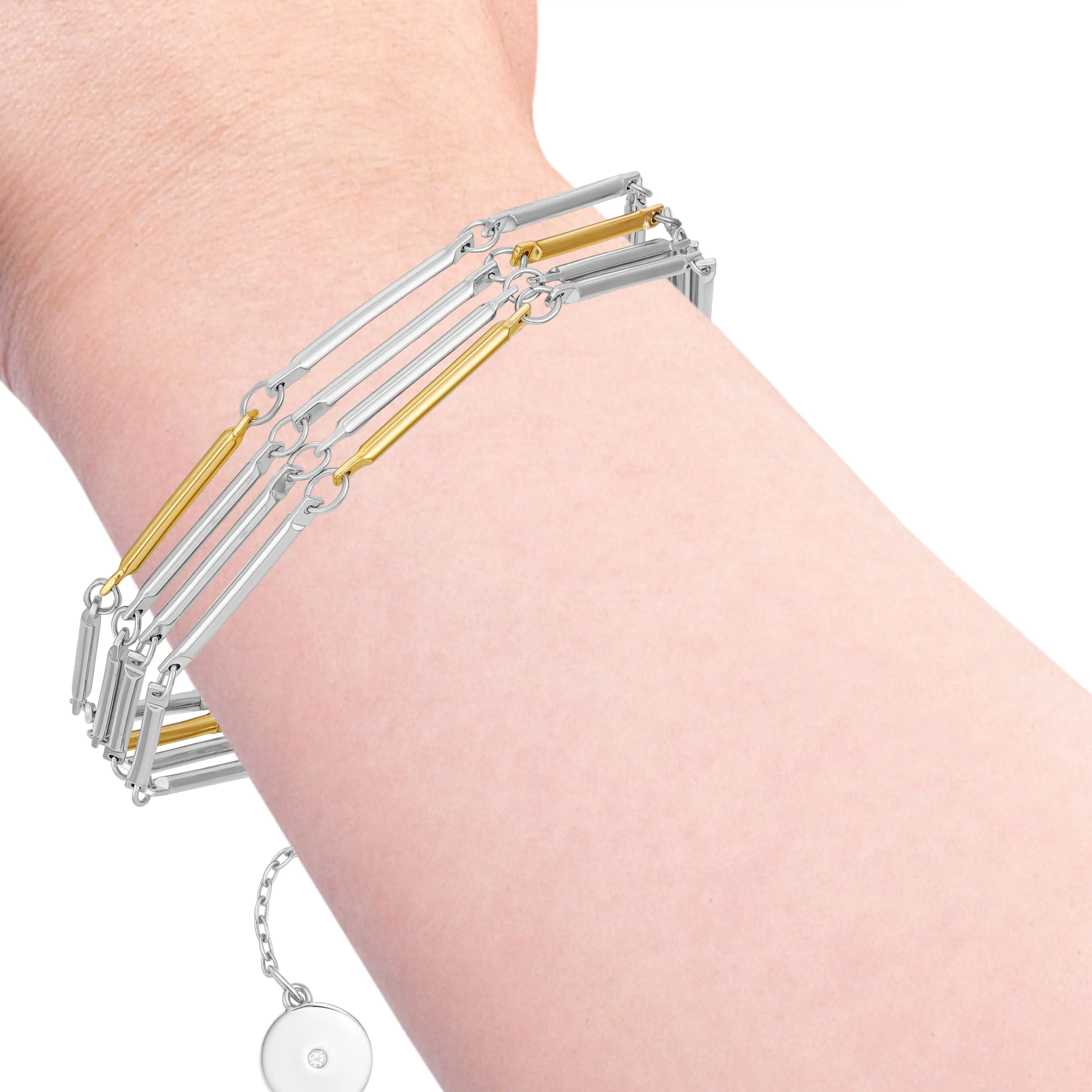 Multi Row Two Tone Bracelet sold by Vince Camuto product image thumbnail 3