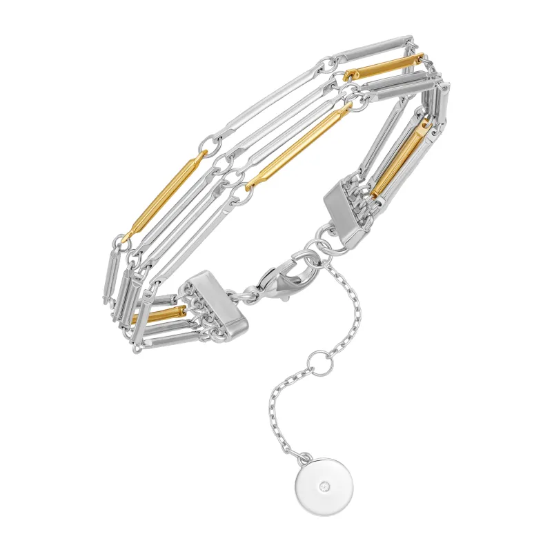 Multi Row Two Tone Bracelet sold by Vince Camuto