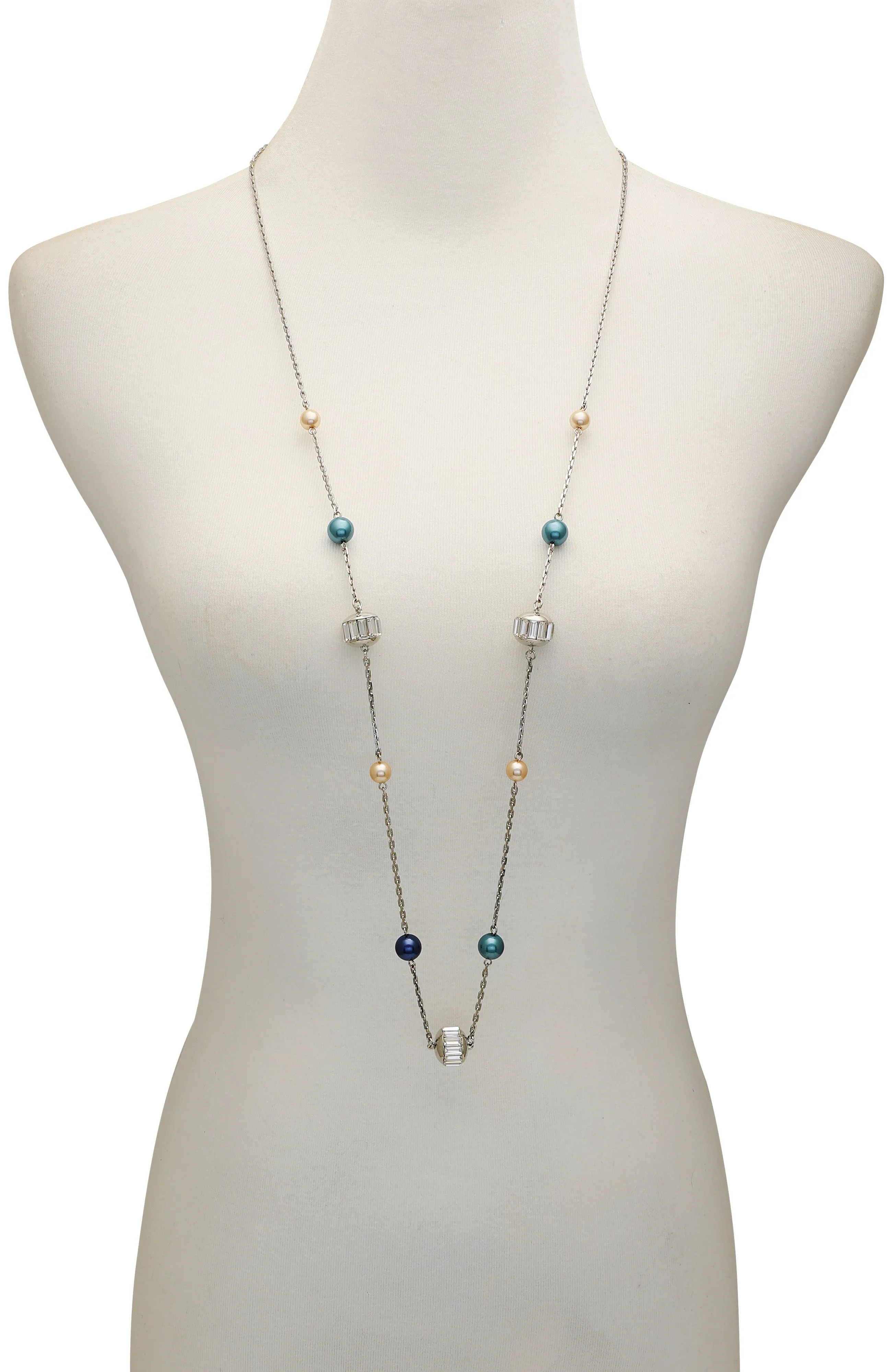 Multicolor Pearl Bead Long Necklace sold by Vince Camuto product image thumbnail 3