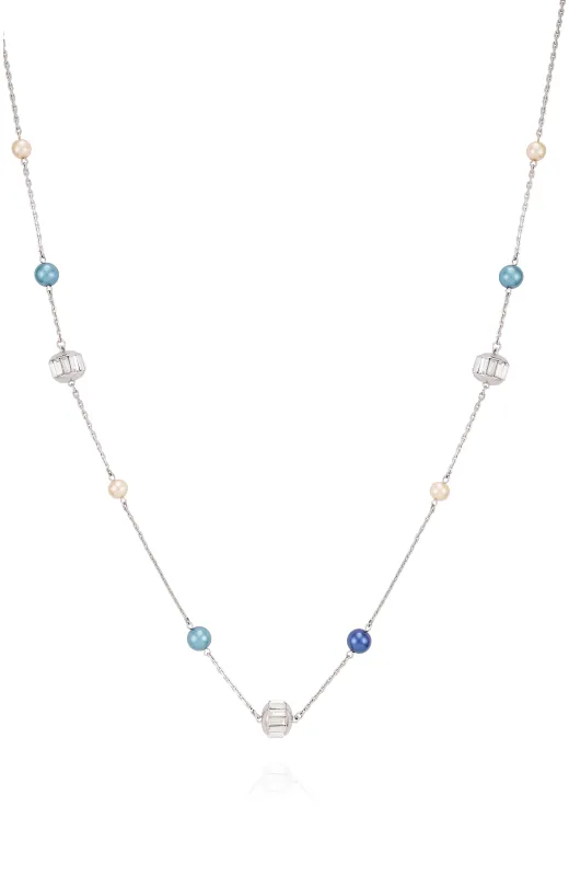 Multicolor Pearl Bead Long Necklace sold by Vince Camuto