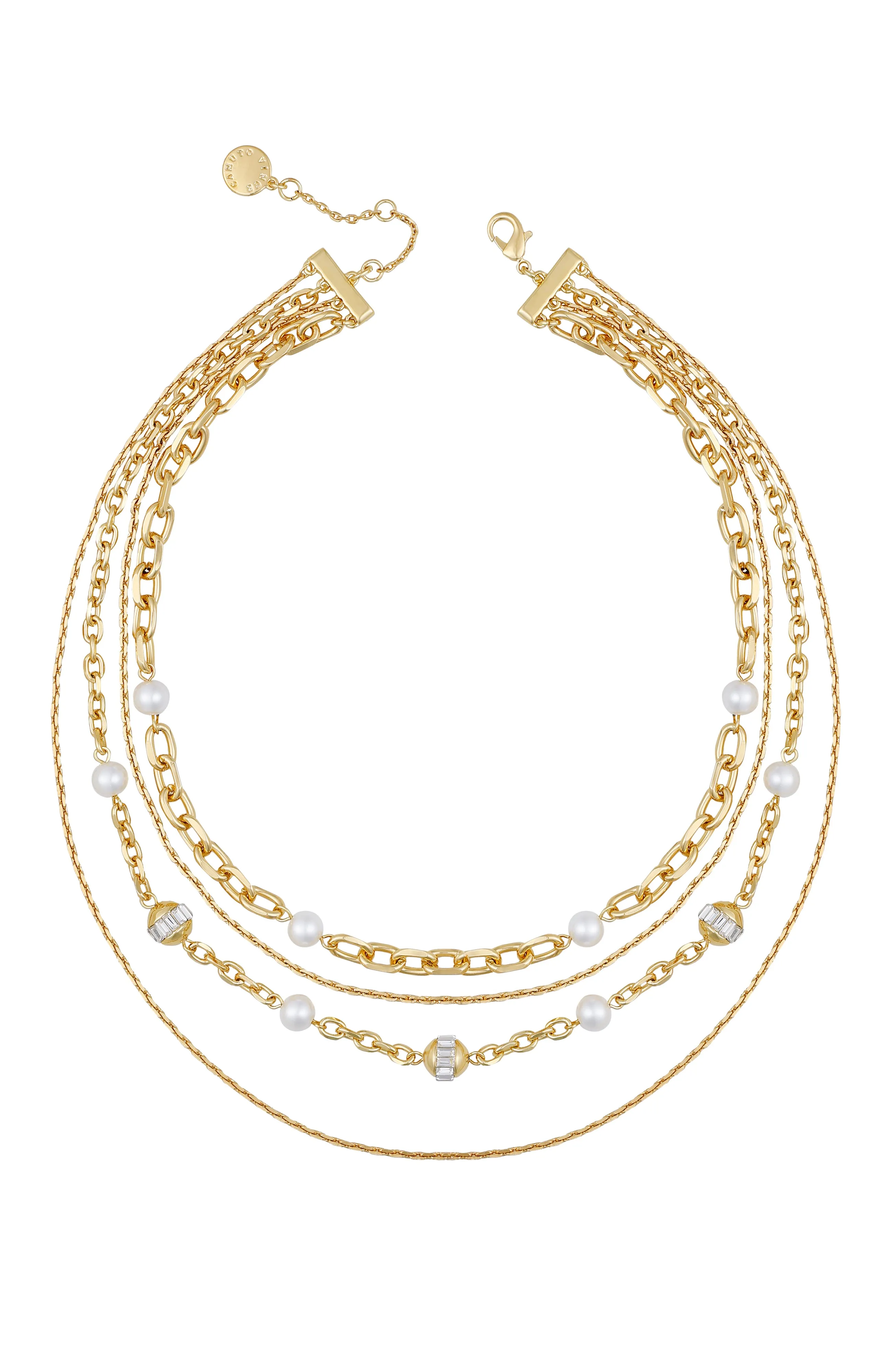 Layered Goldtone Chain Pearl Necklace sold by Vince Camuto product image thumbnail 2