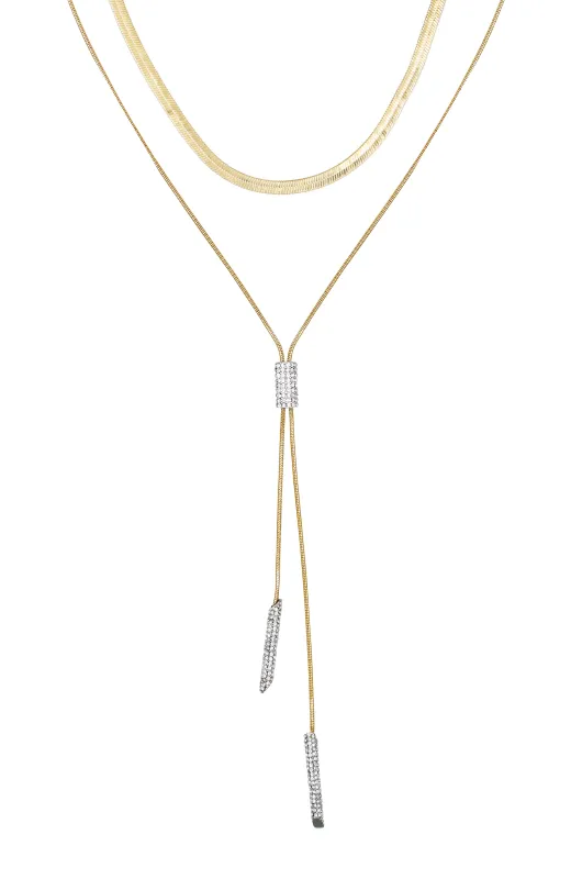 Layered Goldtone & Crystal Pendant Necklace sold by Vince Camuto