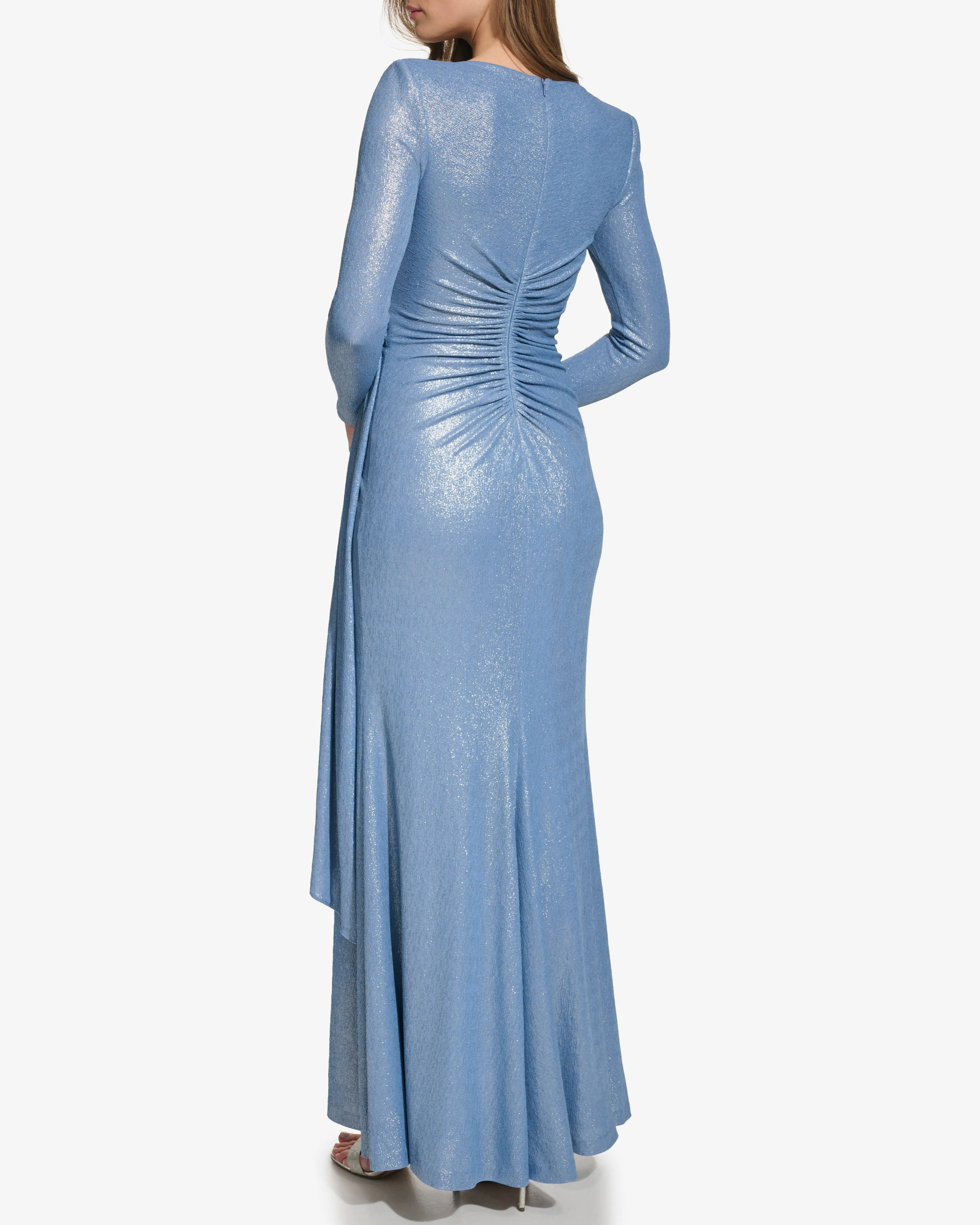 Petite Ruched Twist-Detail Gown sold by Vince Camuto product image thumbnail 2