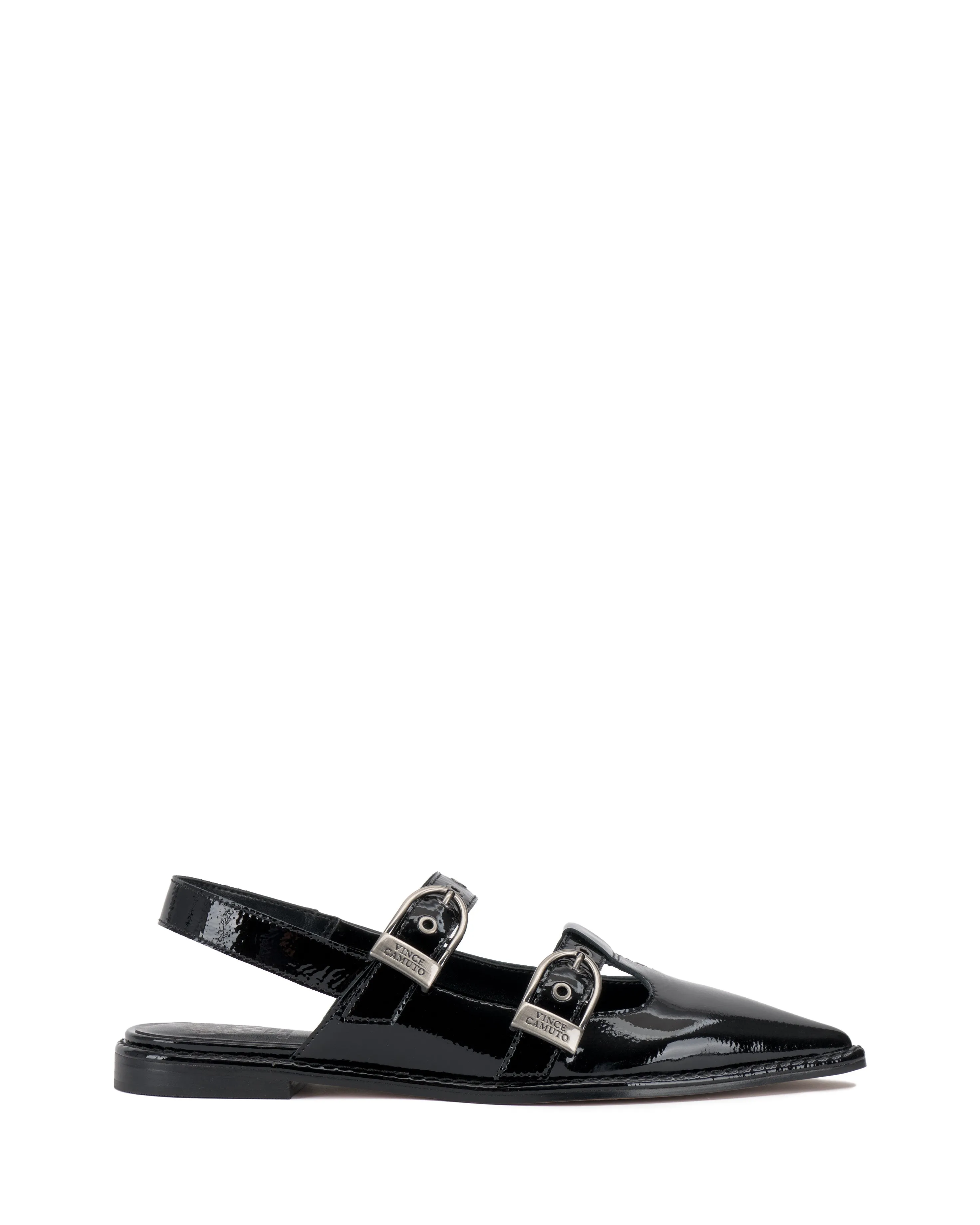 Faye Double Buckle Flat Mule sold by Vince Camuto