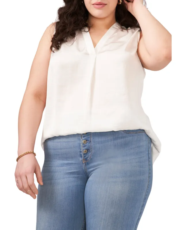 Plus-Size Sleeveless V-Neck Blouse sold by Vince Camuto