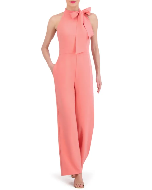 Bow-Neck Halter Jumpsuit sold by Vince Camuto