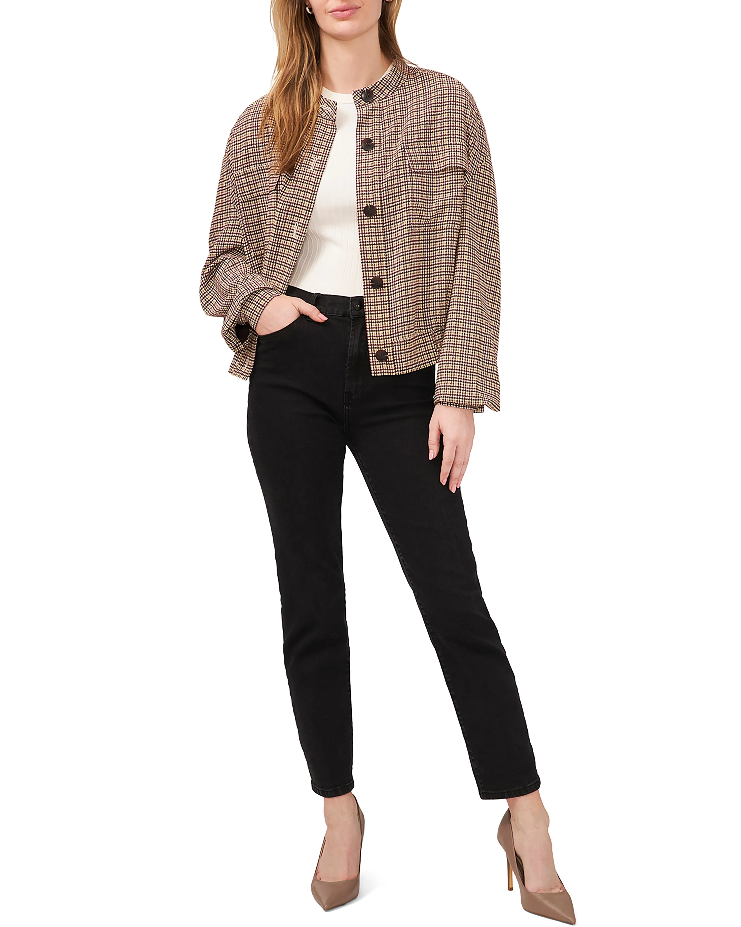 Plaid Oversized Jacket sold by Vince Camuto product image thumbnail 3