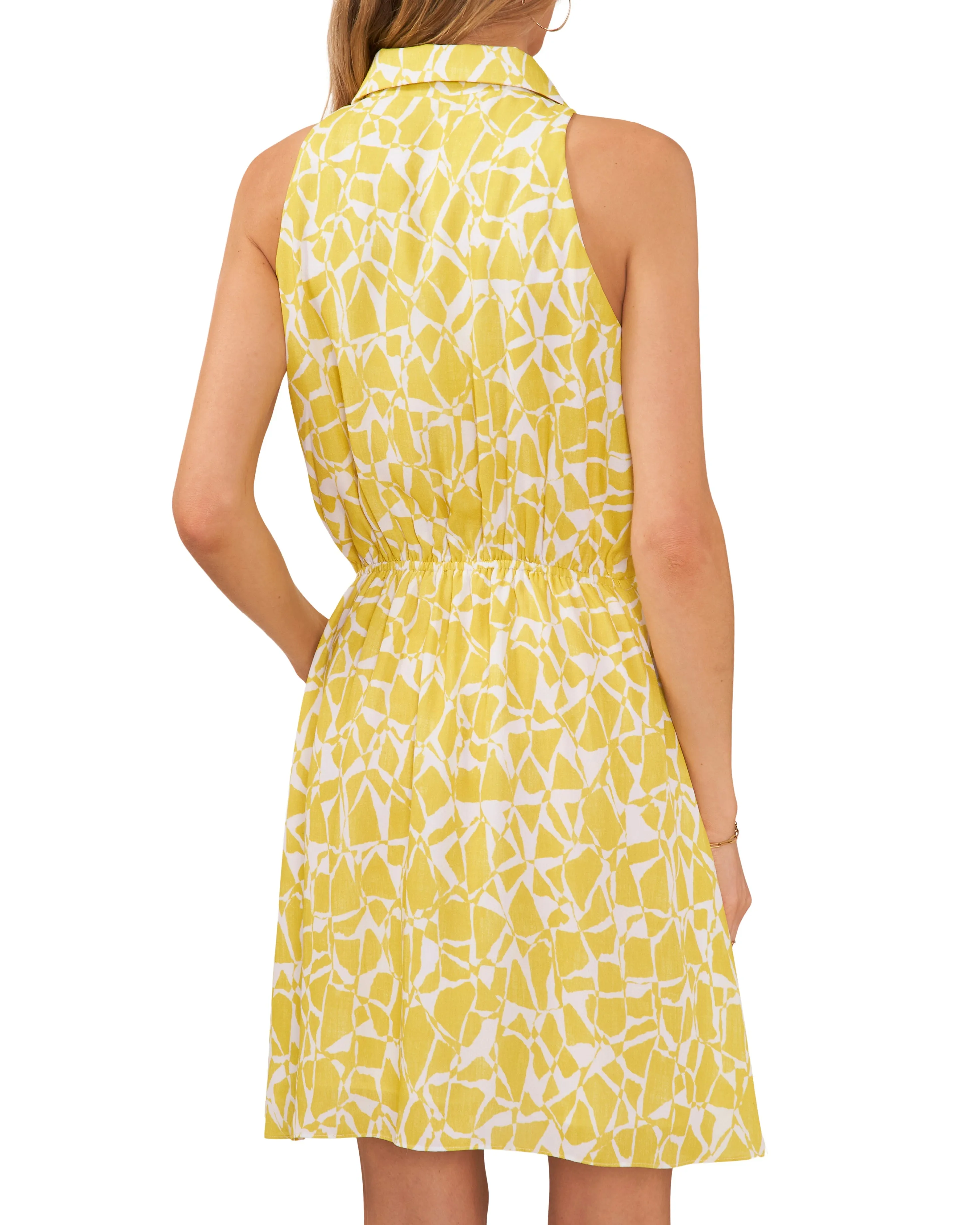 Geo Print Collared Sleeveless Dress sold by Vince Camuto product image thumbnail 2