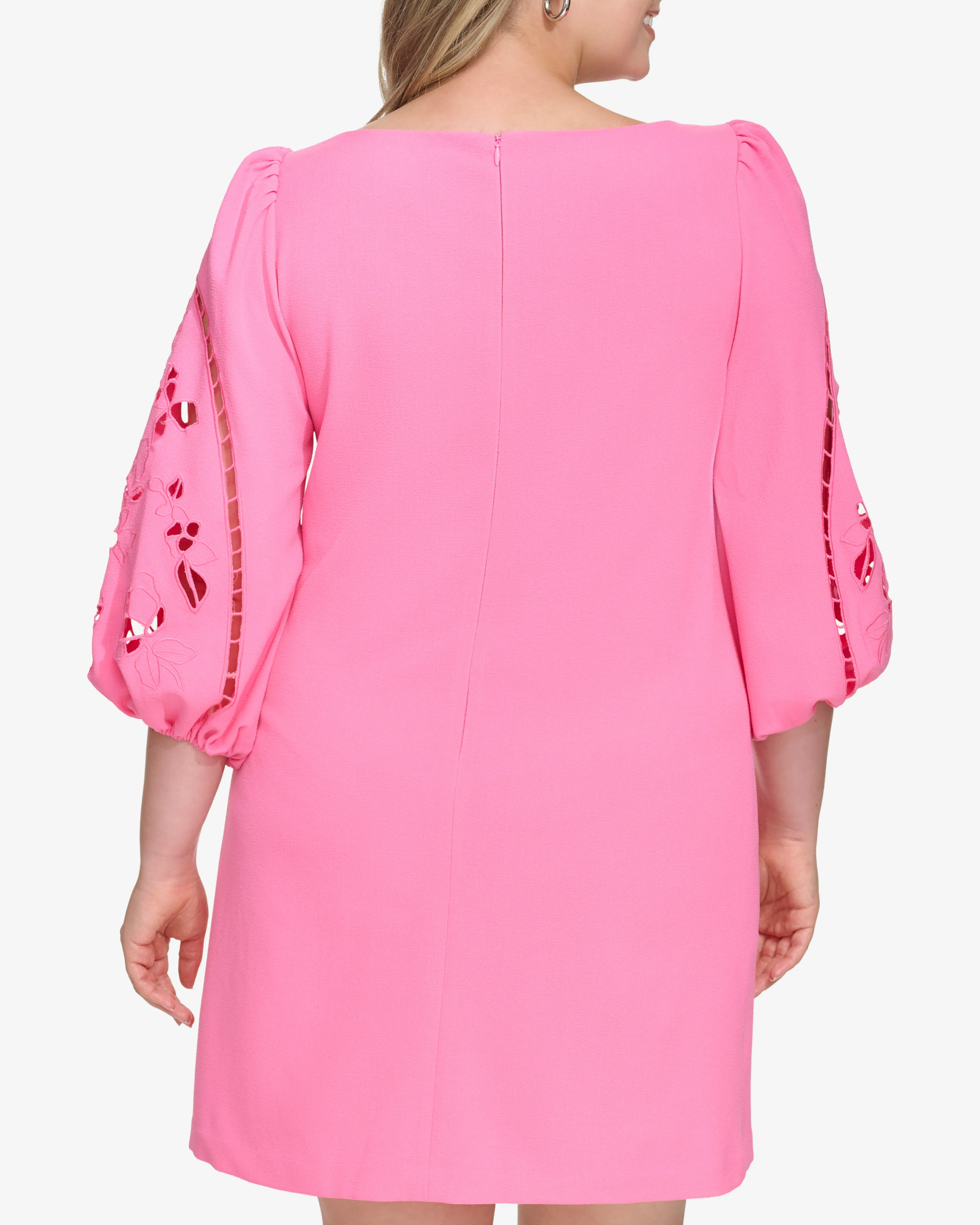 Plus-Size Embroidered-Puff-Sleeve Dress sold by Vince Camuto product image thumbnail 3