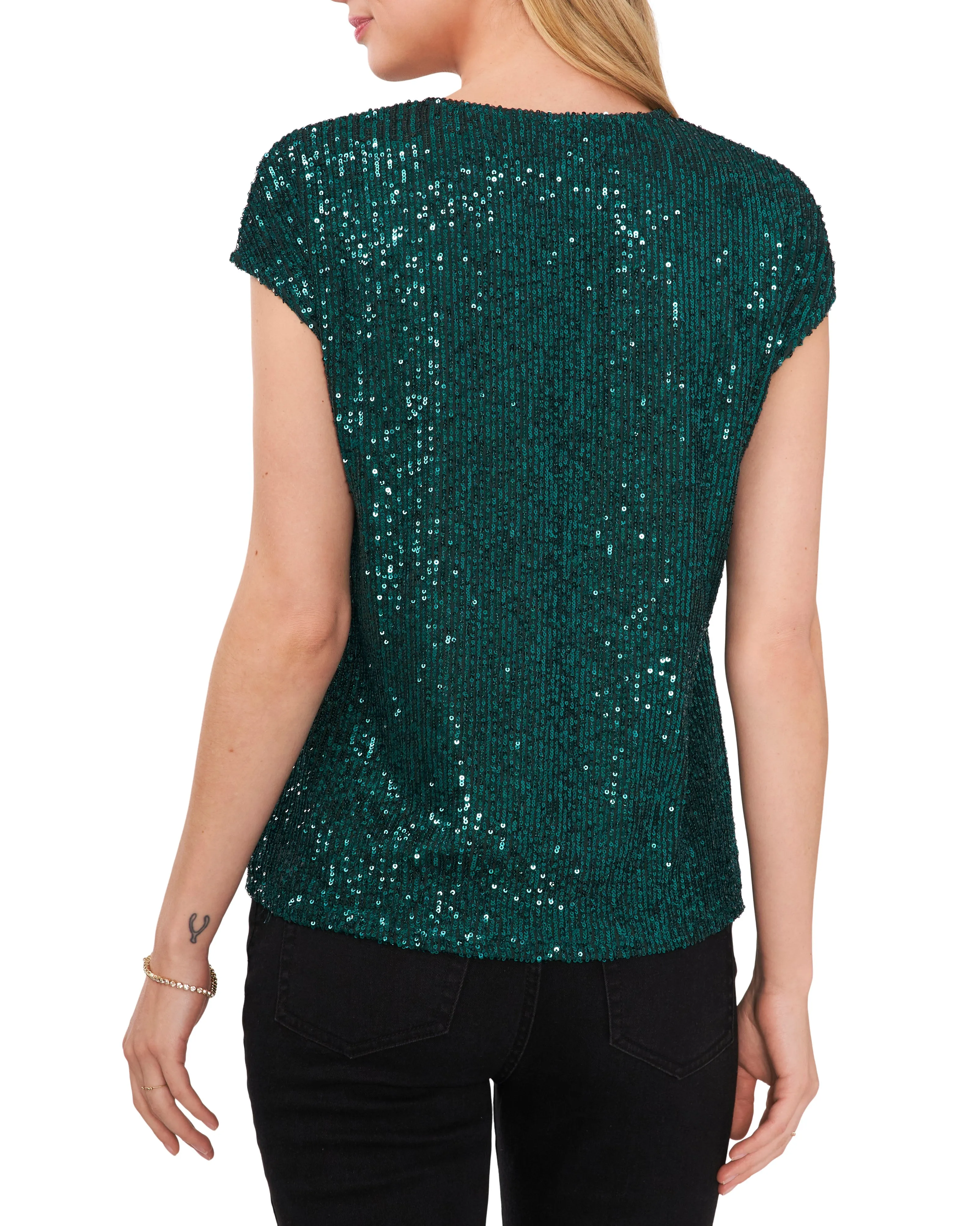 Sequined V-Neck Blouse sold by Vince Camuto product image thumbnail 2