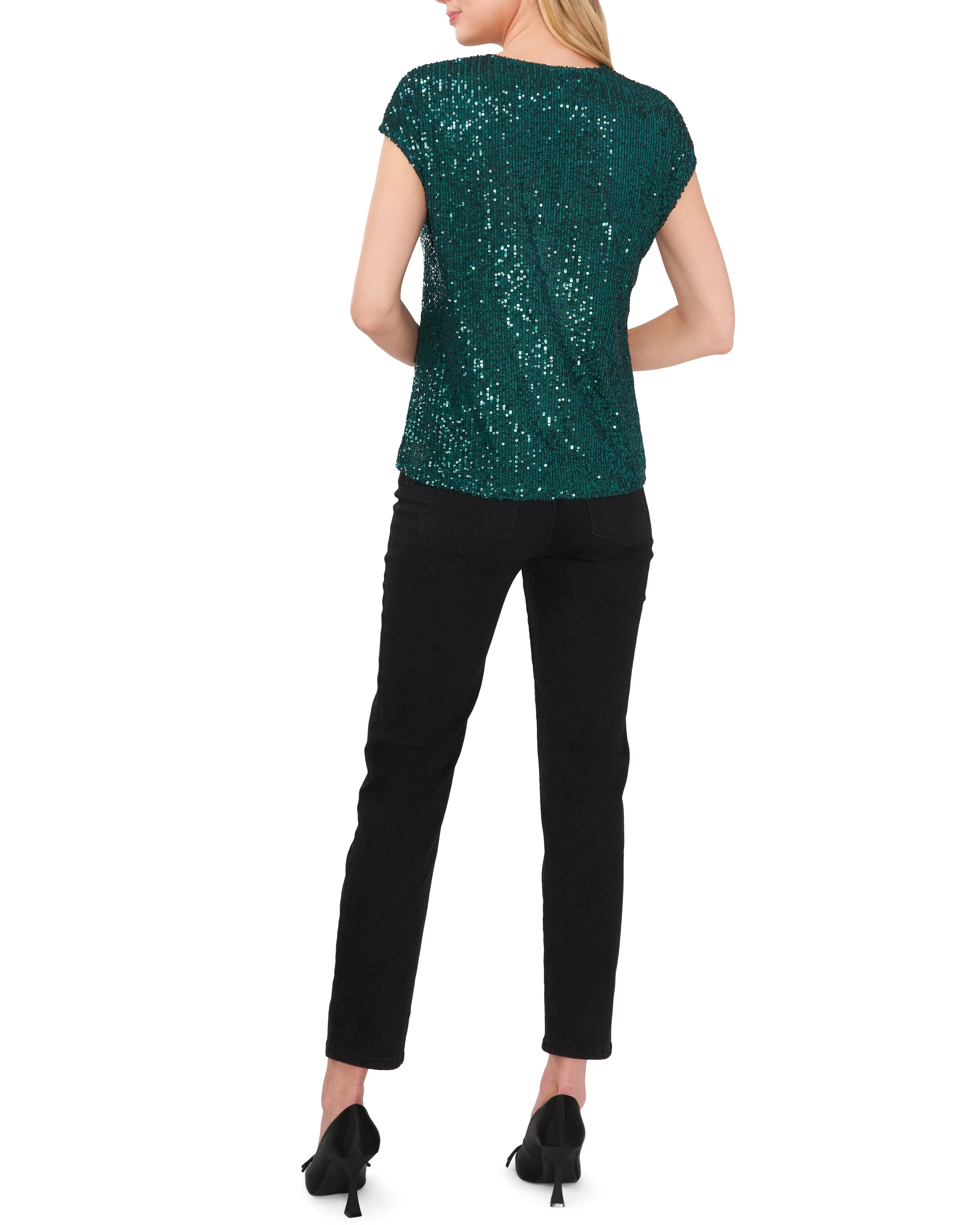 Sequined V-Neck Blouse sold by Vince Camuto product image thumbnail 4