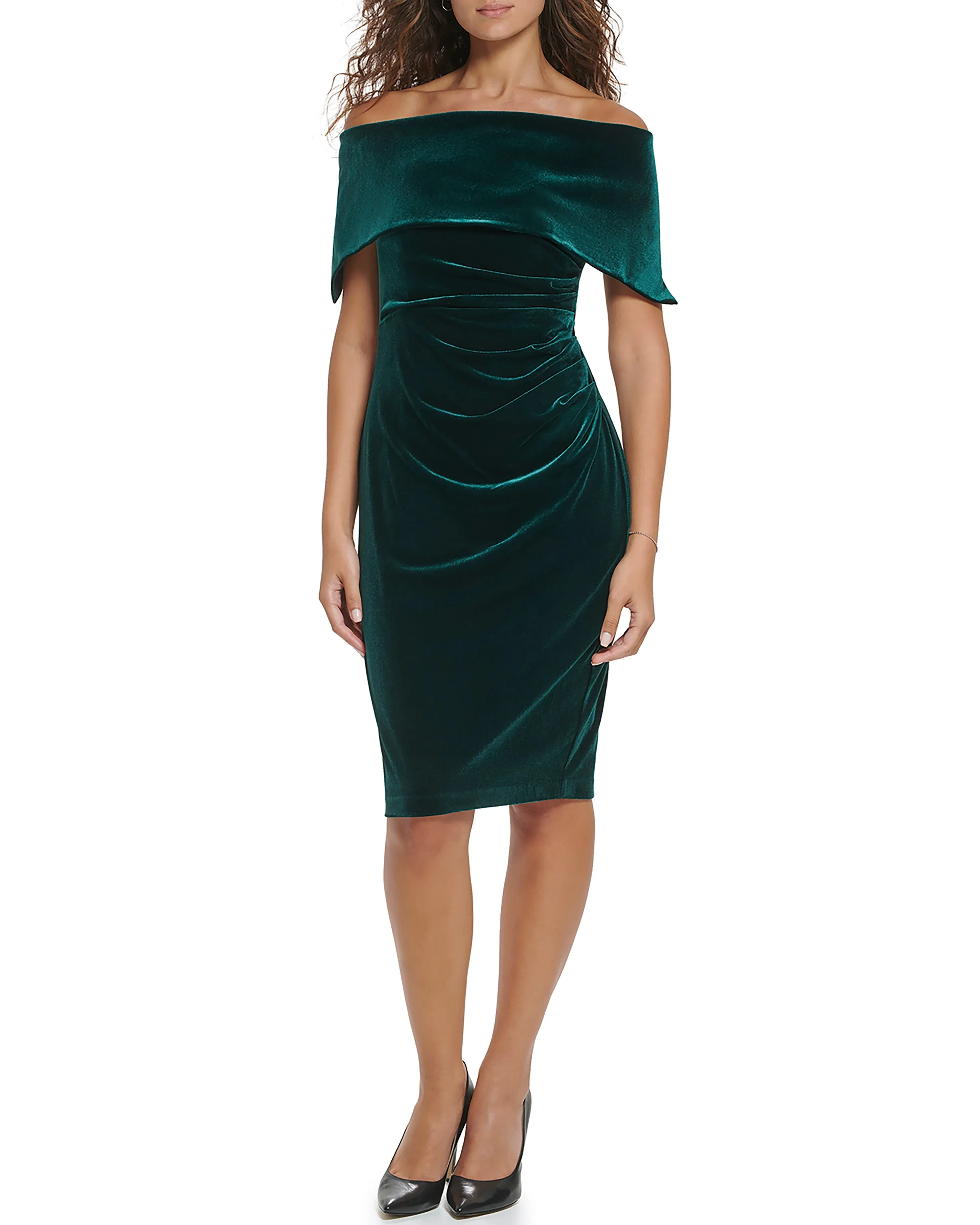 Ruched Off-The-Shoulder Dress sold by Vince Camuto