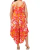 Plus-Size Floral Print Shoulder Tie Jumpsuit sold by Vince Camuto